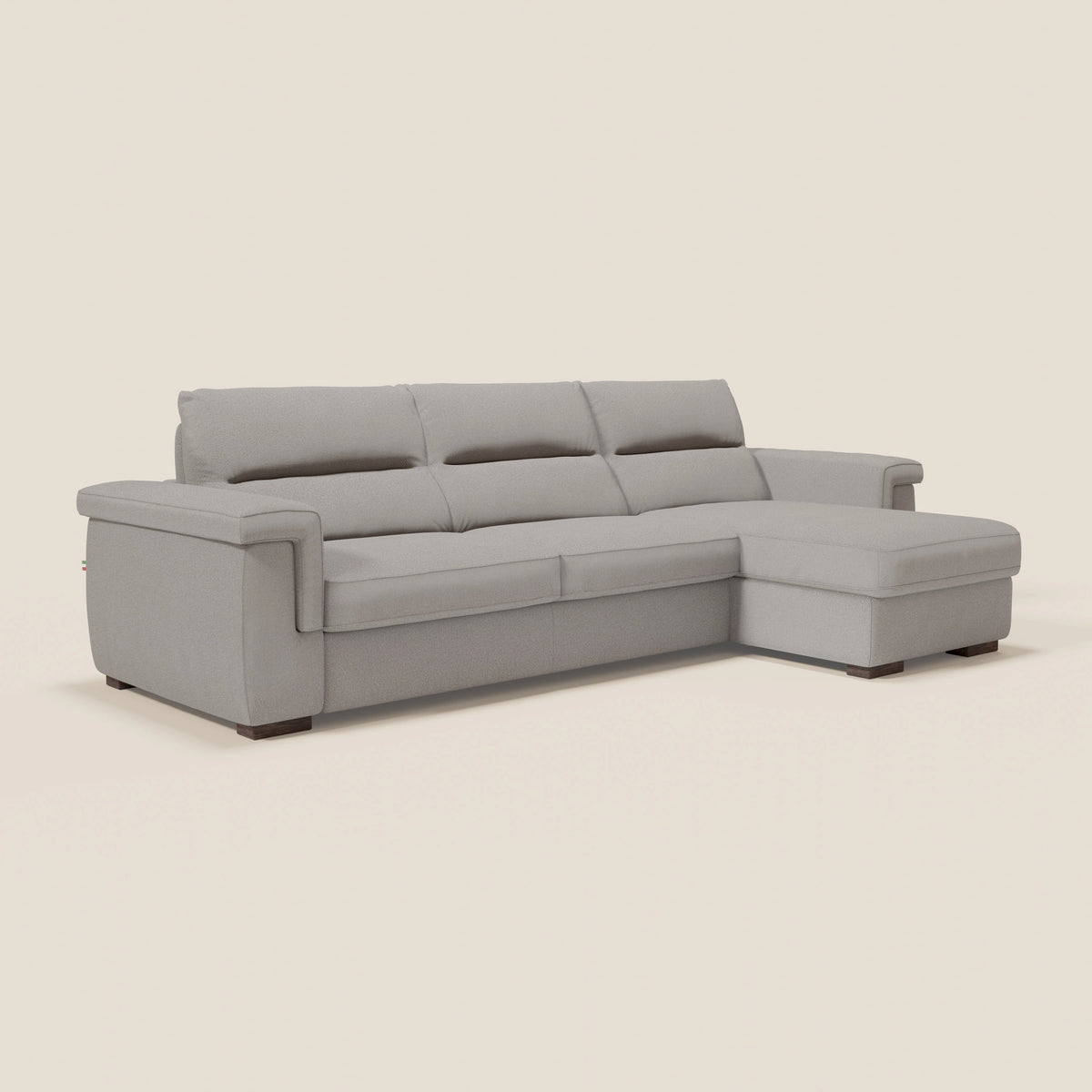 Magnolia divano letto angolare con Penisola Contenitore - Materasso H18 cm in tessuto smacchiabile T05 - divitt.sbs
