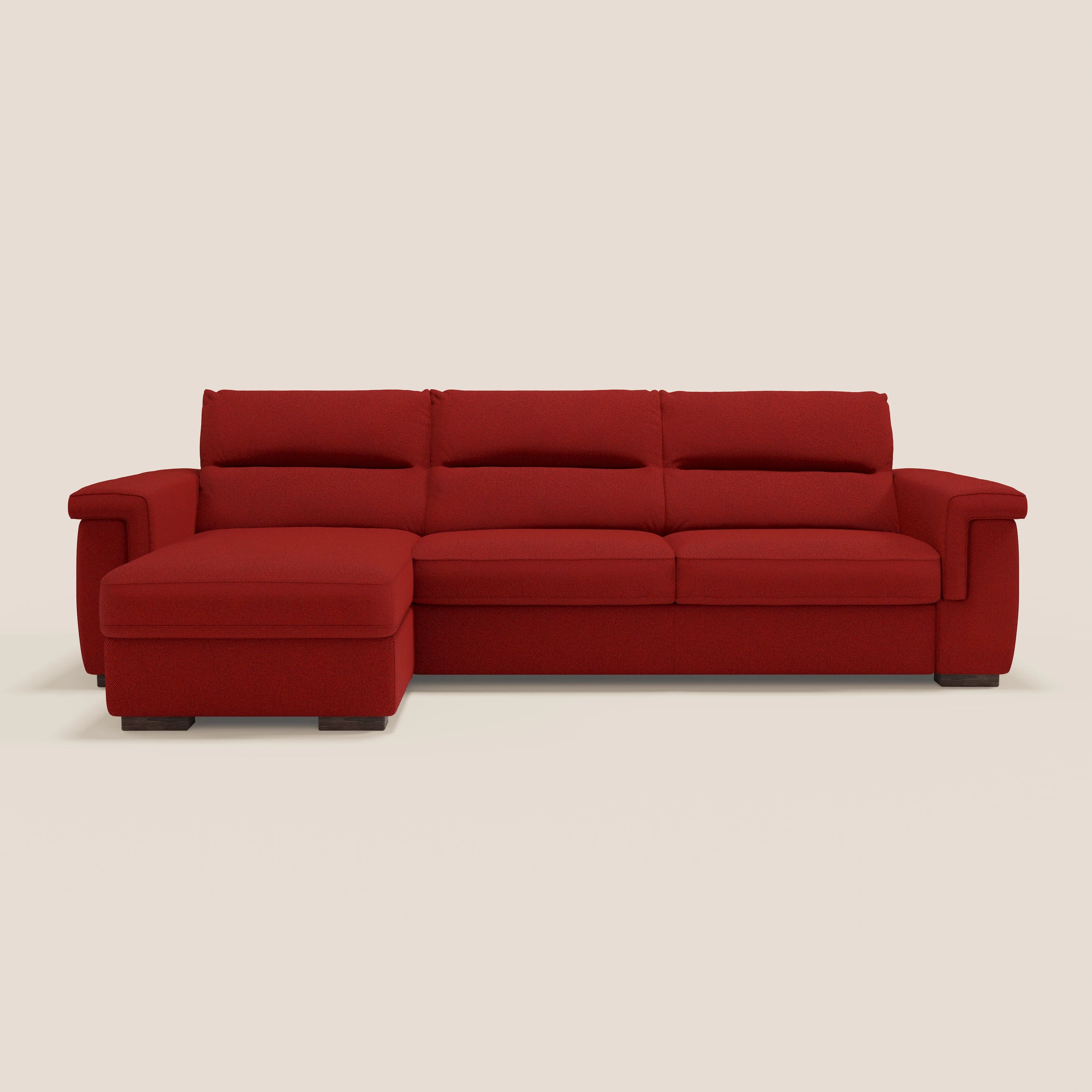 Magnolia divano letto angolare con Penisola Contenitore - Materasso H18 cm in tessuto smacchiabile T05 - divitt.sbs