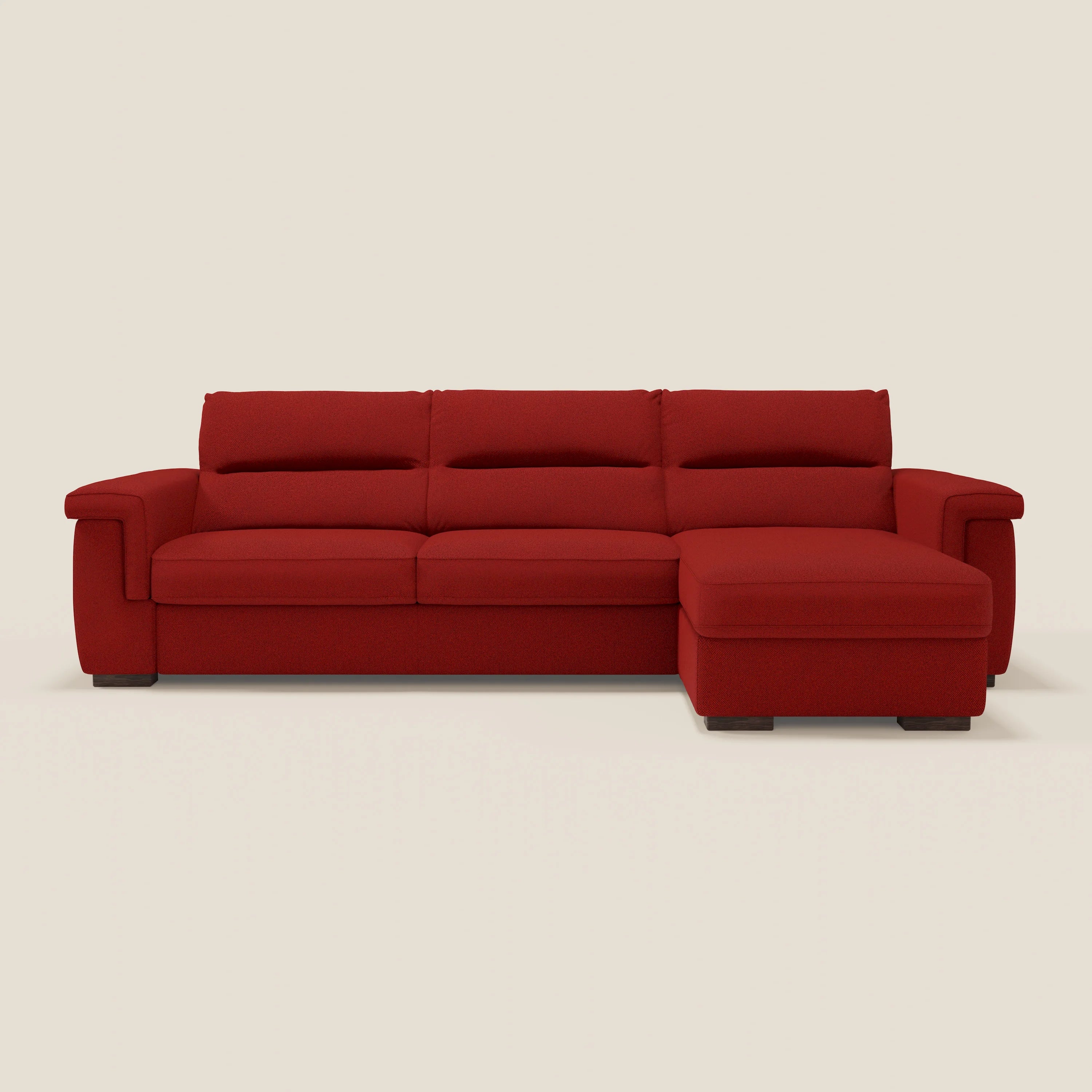 Magnolia divano letto angolare con Penisola Contenitore - Materasso H18 cm in tessuto smacchiabile T05 - divitt.sbs