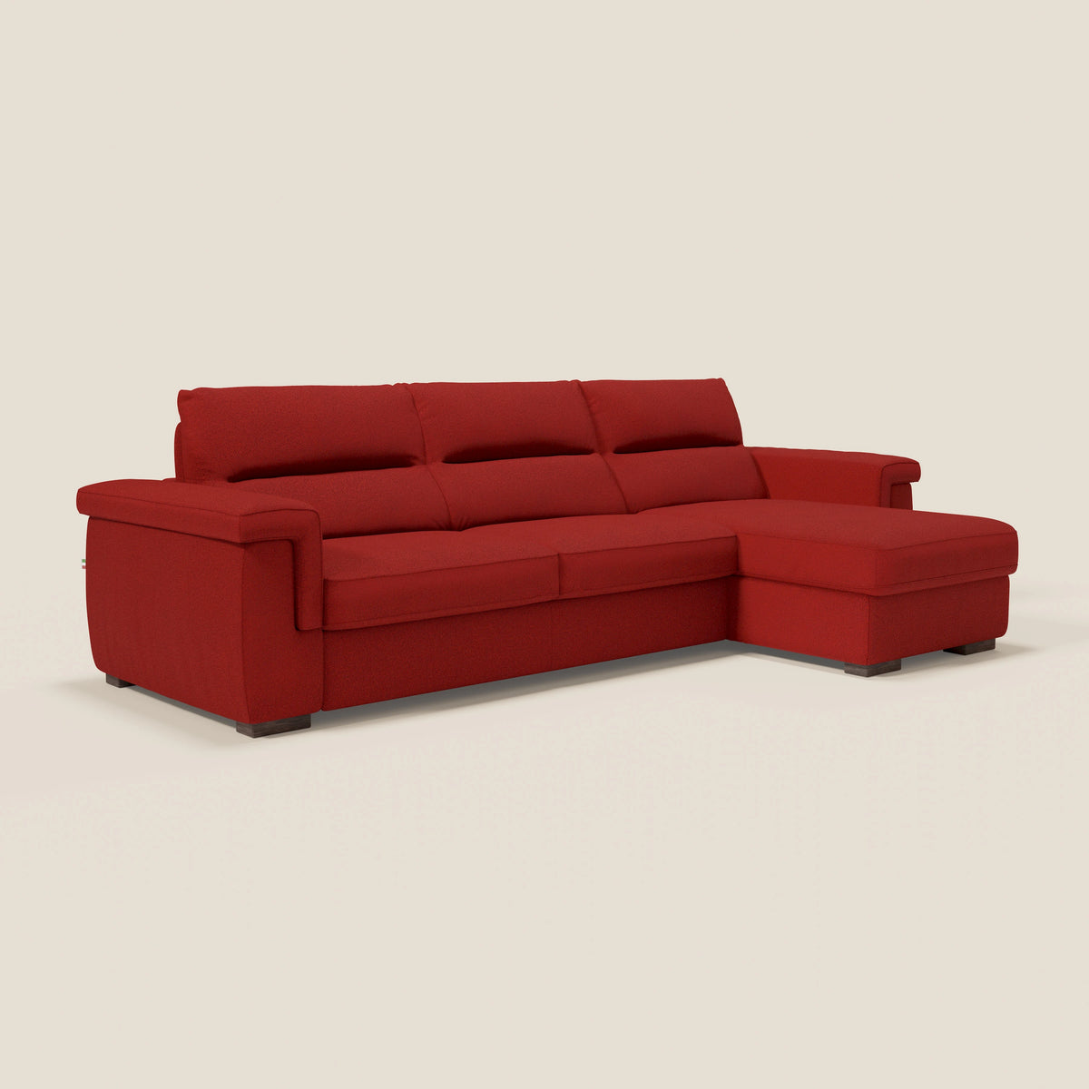 Magnolia divano letto angolare con Penisola Contenitore - Materasso H18 cm in tessuto smacchiabile T05 - divitt.sbs