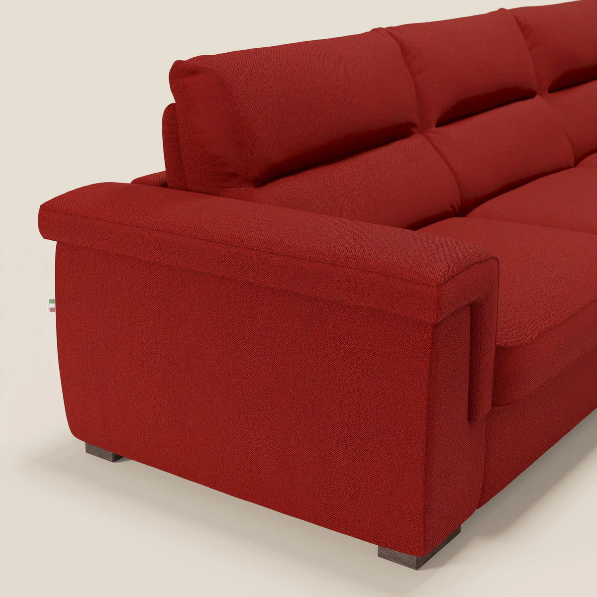 Magnolia divano letto angolare con Penisola Contenitore - Materasso H18 cm in tessuto smacchiabile T05 - divitt.sbs