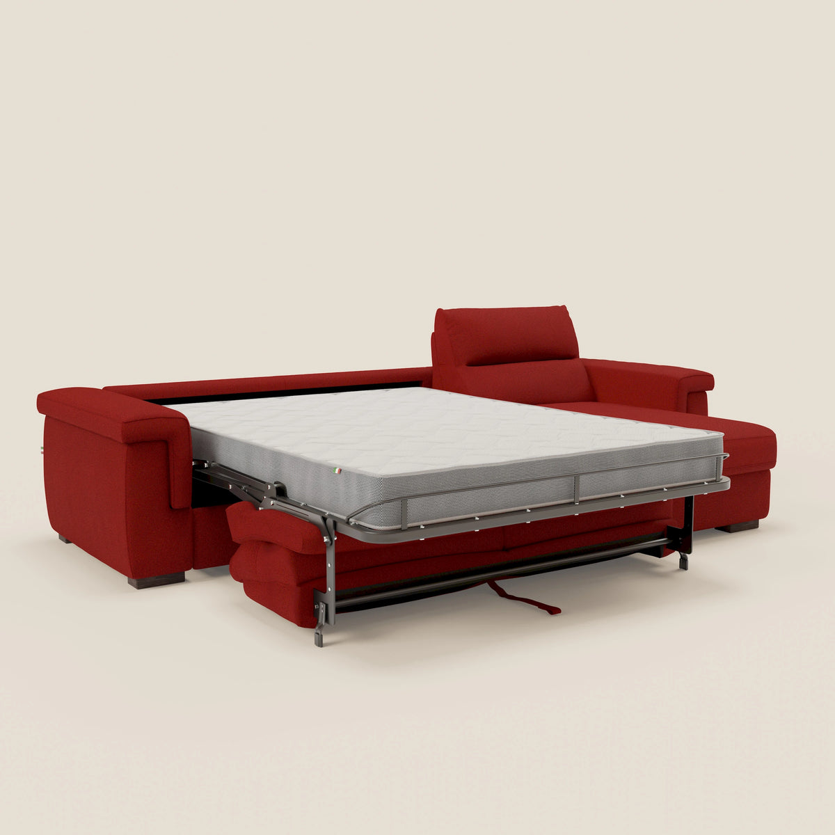 Magnolia divano letto angolare con Penisola Contenitore - Materasso H18 cm in tessuto smacchiabile T05 - divitt.sbs