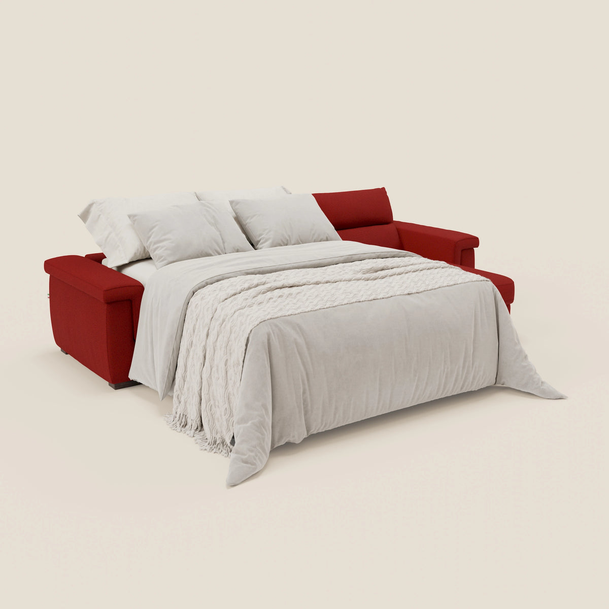Magnolia divano letto angolare con Penisola Contenitore - Materasso H18 cm in tessuto smacchiabile T05 - divitt.sbs