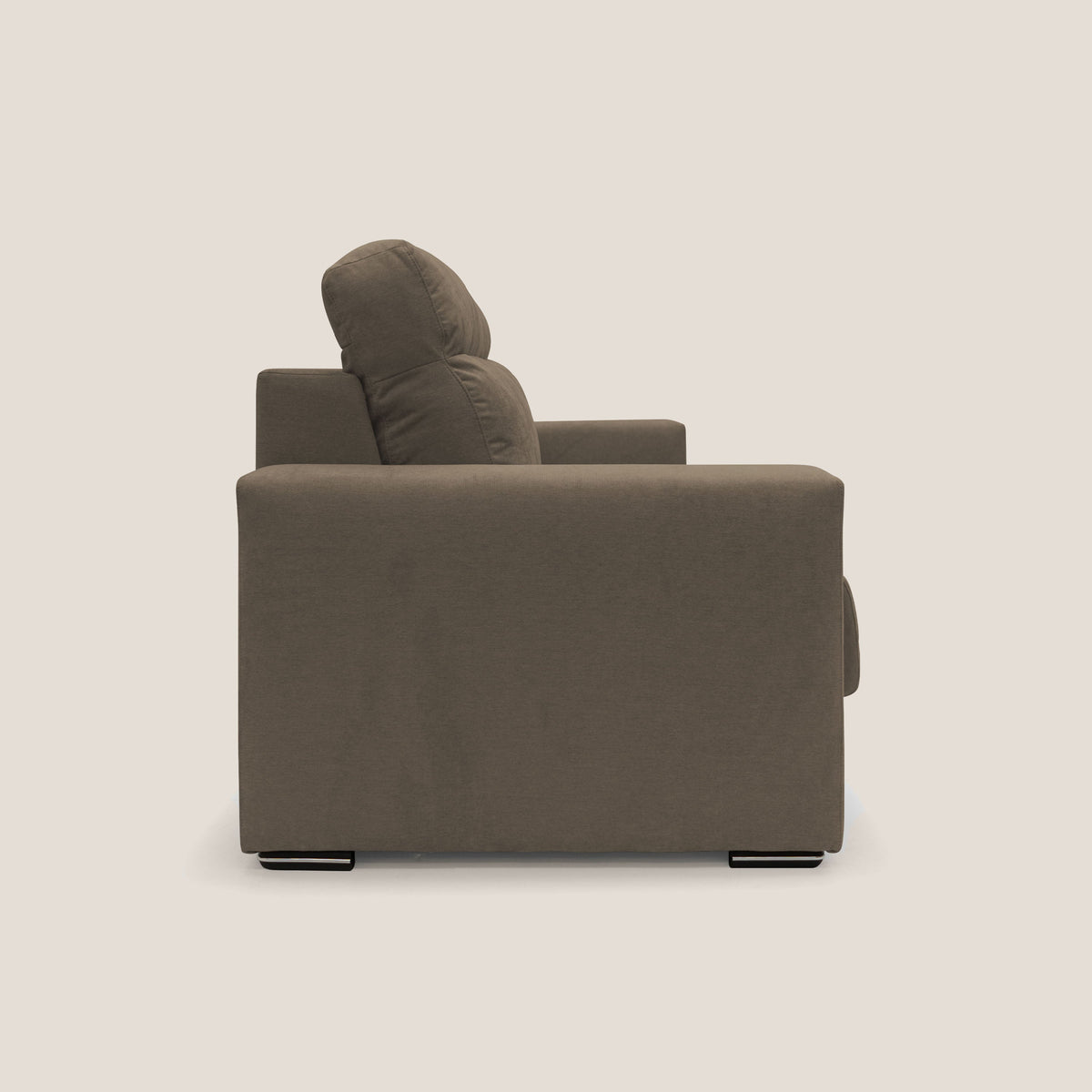 Nikita Divano letto matrimoniale con schienale morbido alto e rivestimento T02 marrone - divitt.sbs