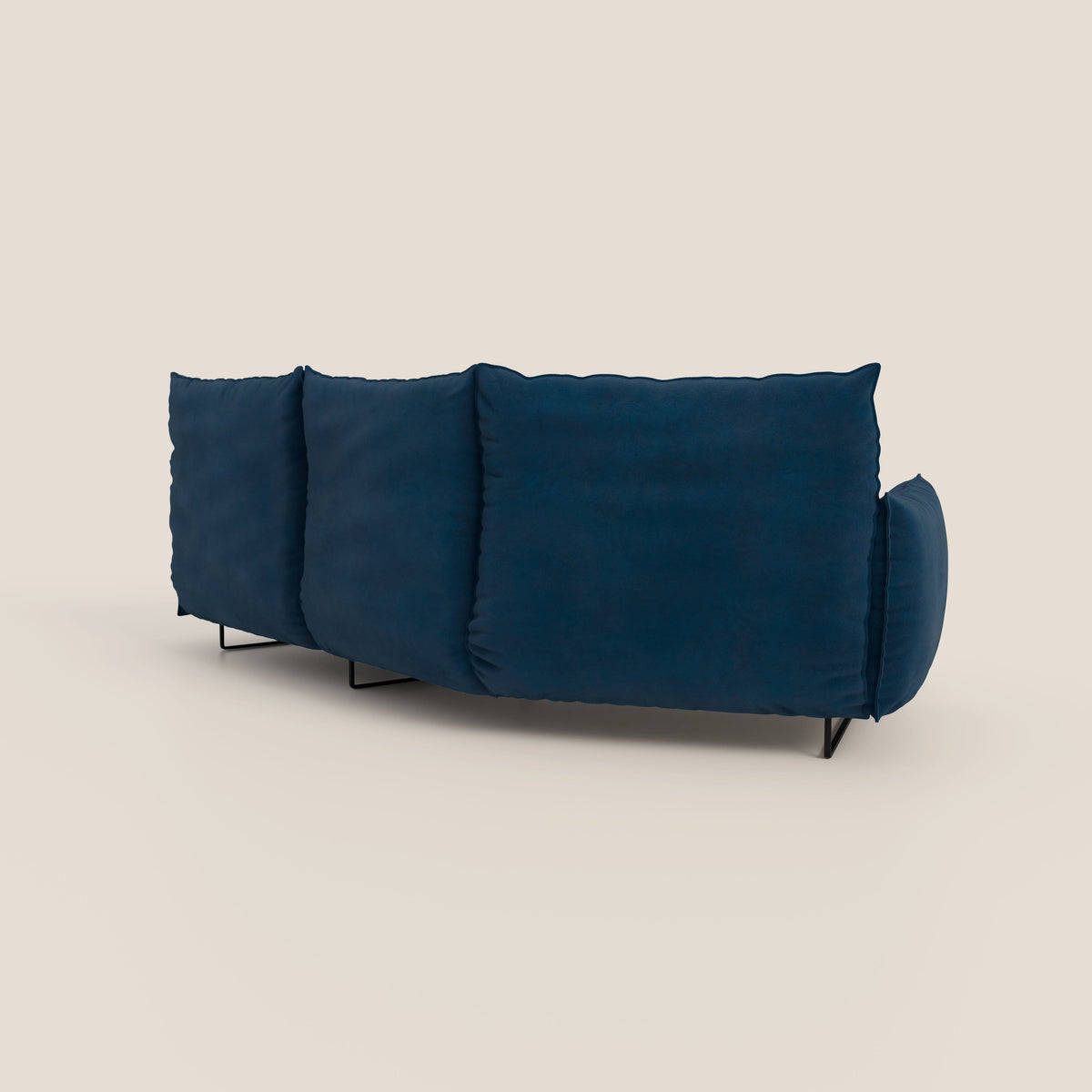 Monamour divano moderno angolare con opzione relax elettrico in microfibra smacchiabile impermeabile T11 blu - divitt.sbs