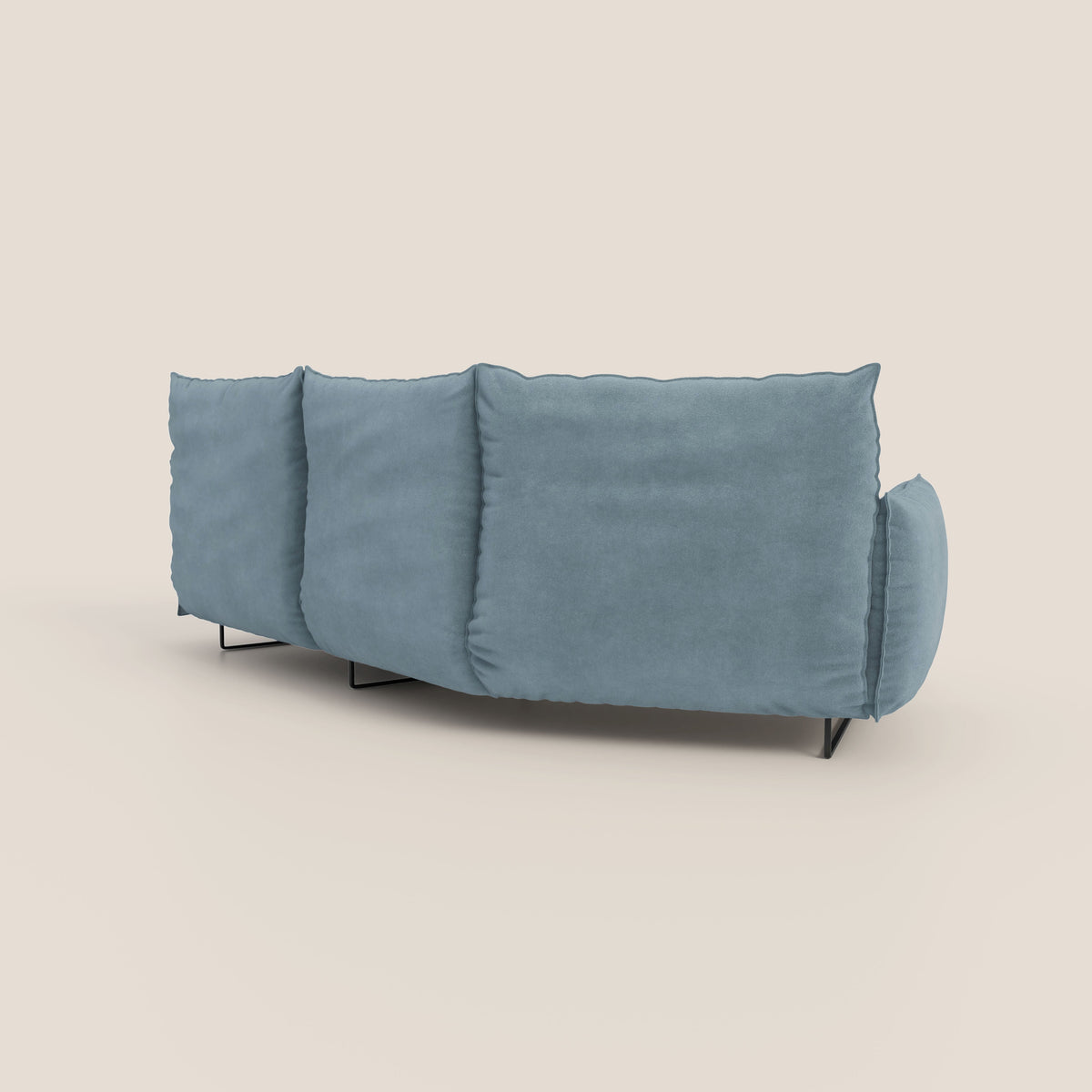 Monamour divano moderno angolare con opzione relax elettrico in microfibra smacchiabile impermeabile T11 carta da zucchero - divitt.sbs