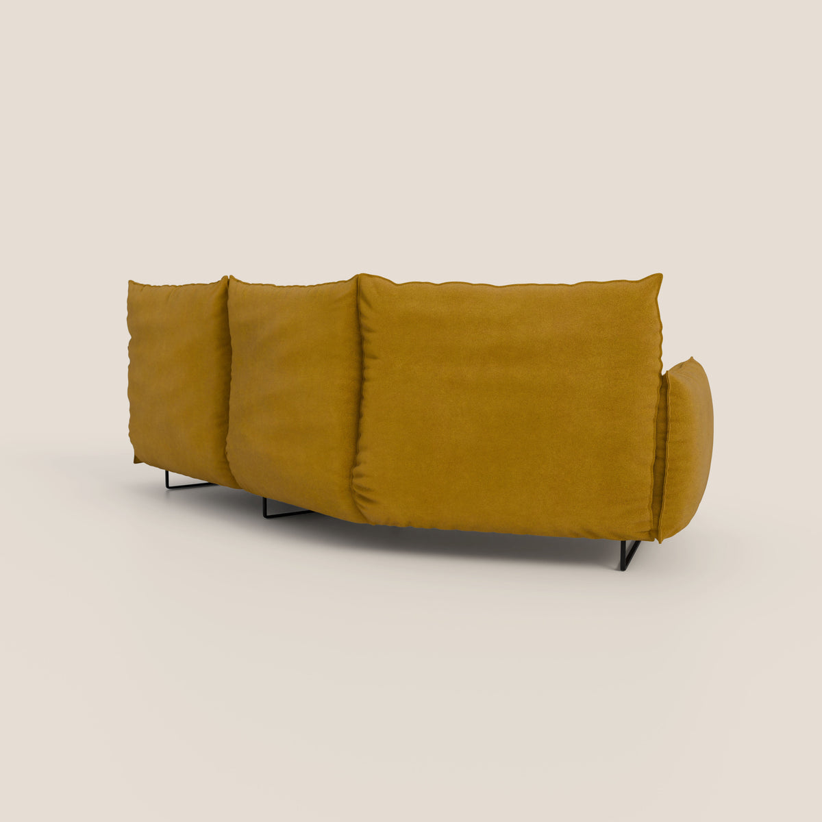 Monamour divano moderno angolare con opzione relax elettrico in microfibra smacchiabile impermeabile T11 giallo - divitt.sbs