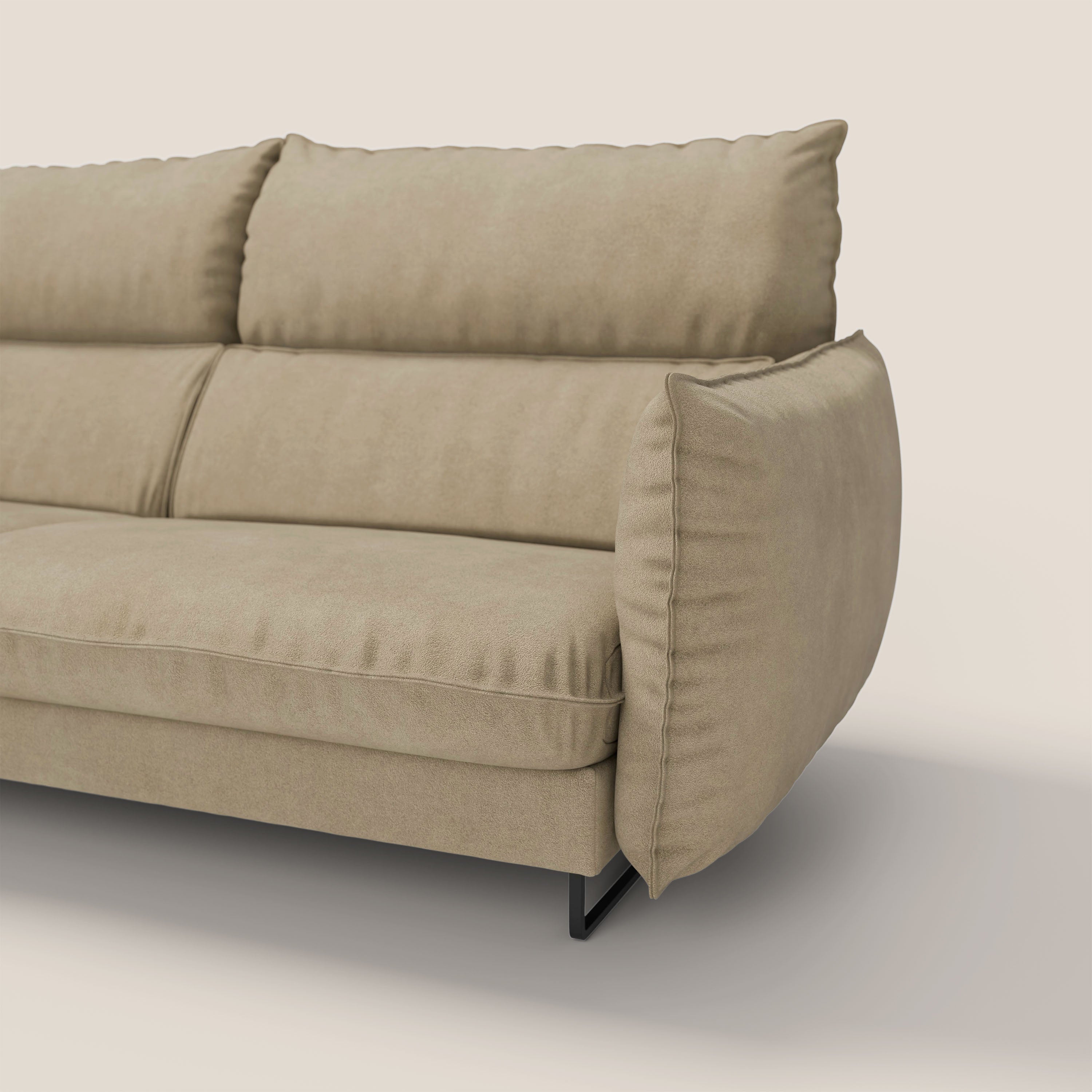 Monamour Divano dal design moderno con opzione relax elettrico in microfibra smacchiabile impermeabile T11 beige - divitt.sbs