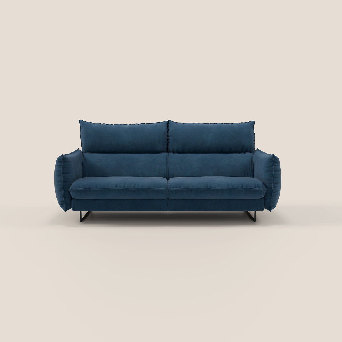 Monamour Divano dal design moderno con opzione relax elettrico in microfibra smacchiabile impermeabile T11 blu - divitt.sbs