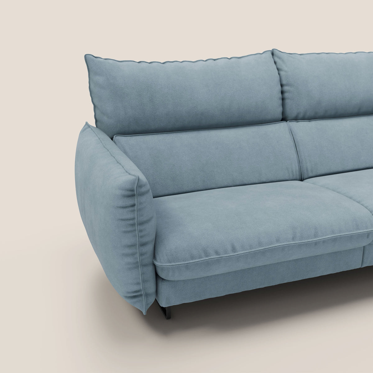 Monamour Divano dal design moderno con opzione relax elettrico in microfibra smacchiabile impermeabile T11 carta da zucchero - divitt.sbs