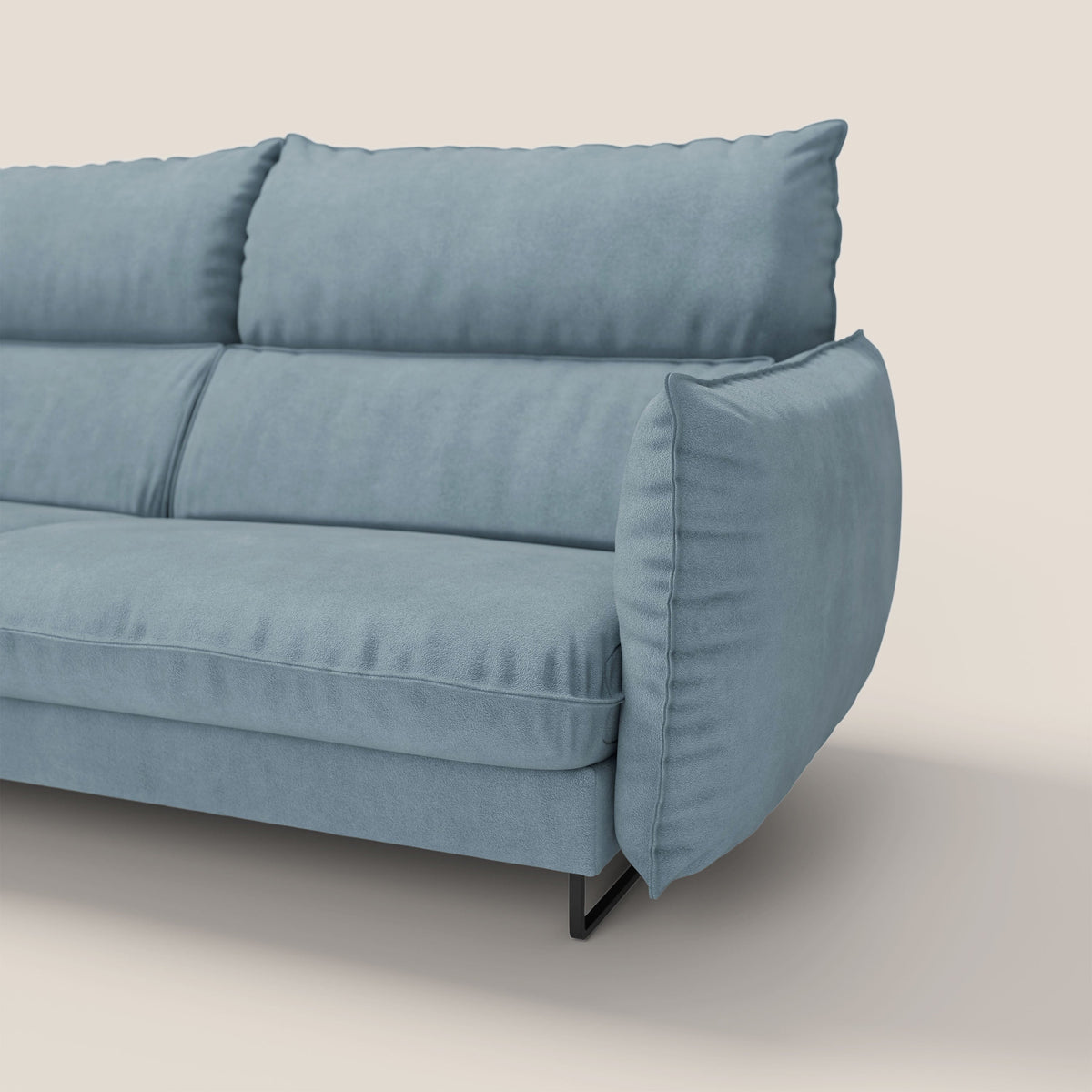 Monamour Divano dal design moderno con opzione relax elettrico in microfibra smacchiabile impermeabile T11 carta da zucchero - divitt.sbs