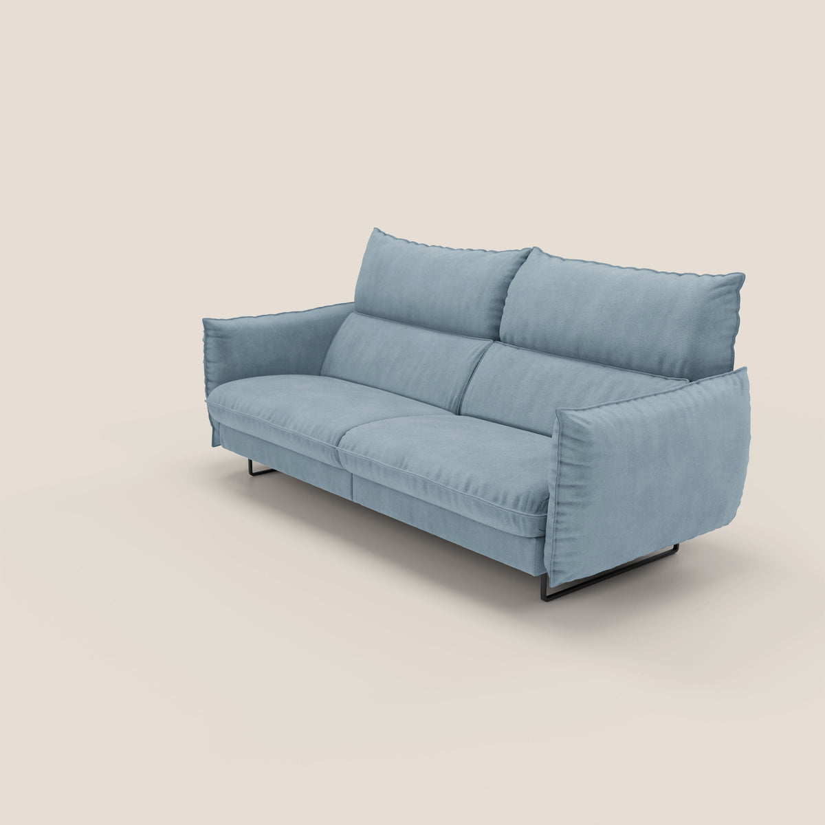 Monamour Divano dal design moderno con opzione relax elettrico in microfibra smacchiabile impermeabile T11 carta da zucchero - divitt.sbs