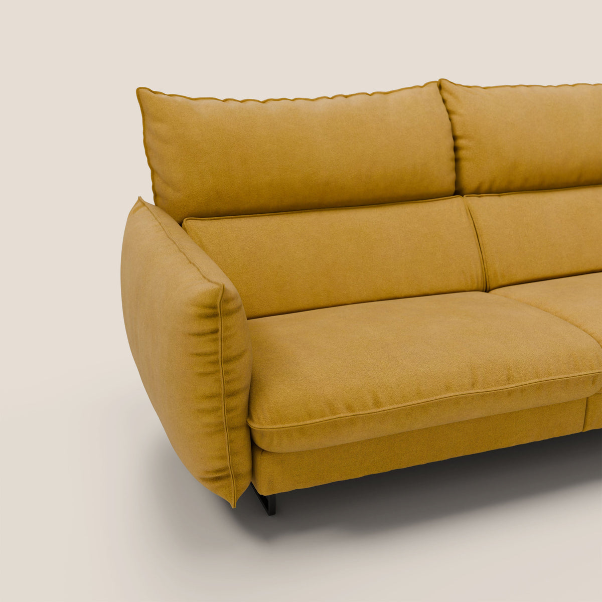 Monamour Divano dal design moderno con opzione relax elettrico in microfibra smacchiabile impermeabile T11 giallo - divitt.sbs