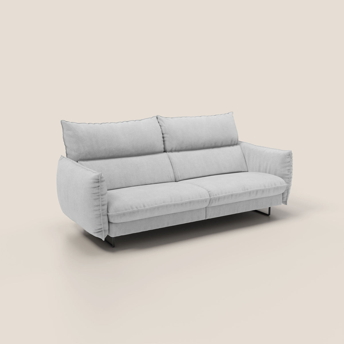 Monamour Divano dal design moderno con opzione relax elettrico in microfibra smacchiabile impermeabile T11 grigio chiaro - divitt.sbs