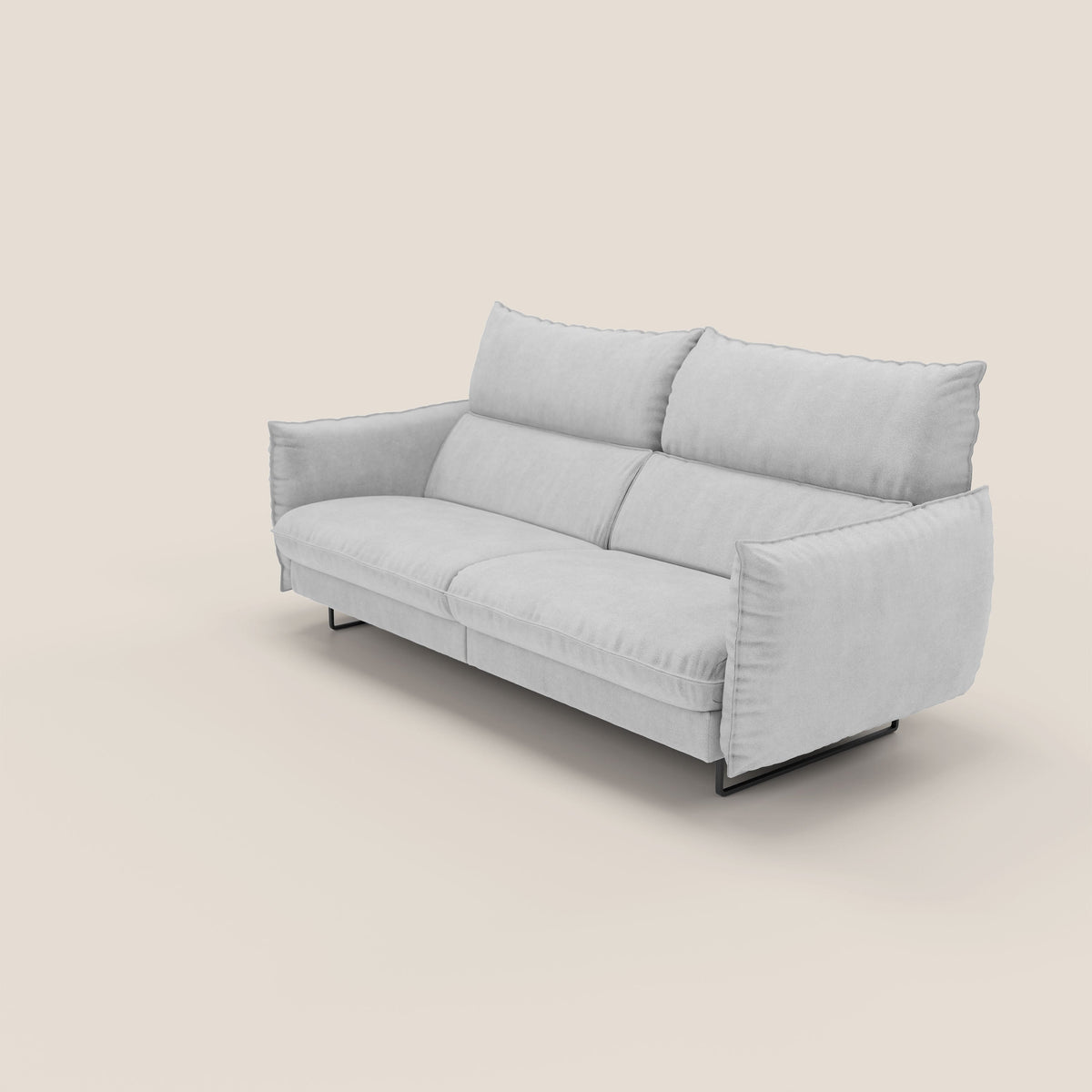 Monamour Divano dal design moderno con opzione relax elettrico in microfibra smacchiabile impermeabile T11 grigio chiaro - divitt.sbs