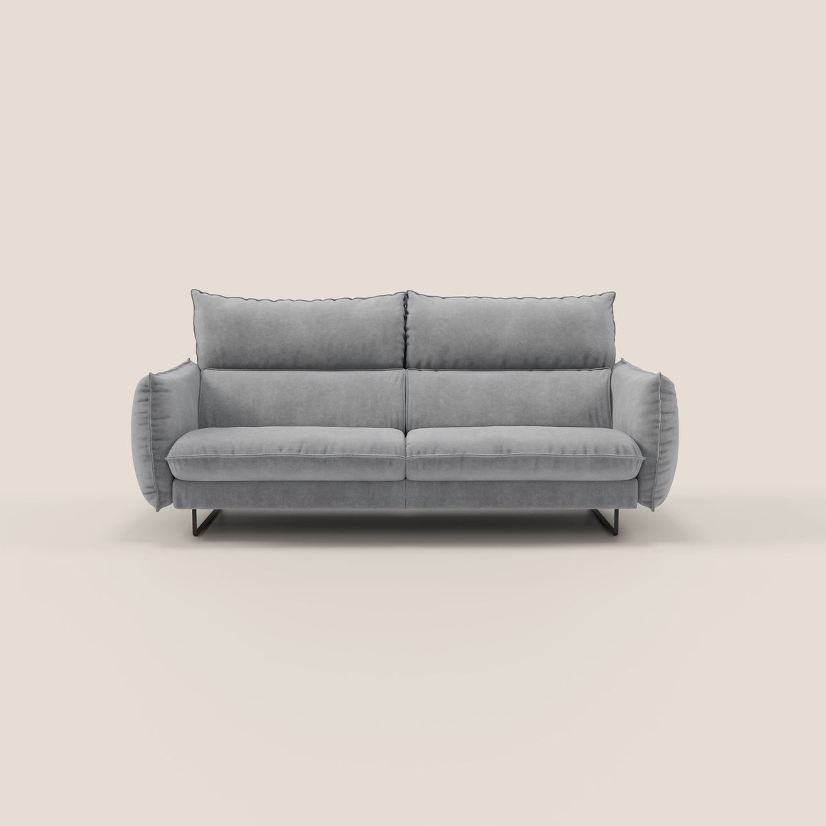 Monamour Divano dal design moderno con opzione relax elettrico in microfibra smacchiabile impermeabile T11 grigio - divitt.sbs