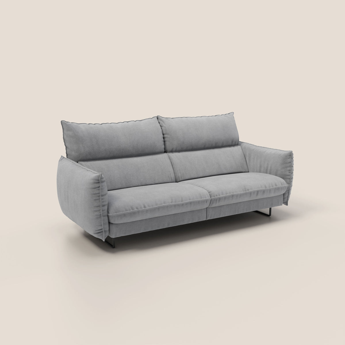 Monamour Divano dal design moderno con opzione relax elettrico in microfibra smacchiabile impermeabile T11 grigio - divitt.sbs