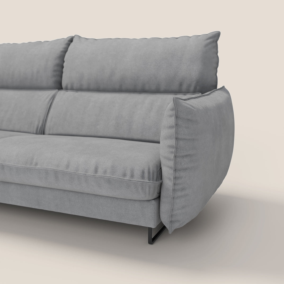 Monamour Divano dal design moderno con opzione relax elettrico in microfibra smacchiabile impermeabile T11 grigio - divitt.sbs