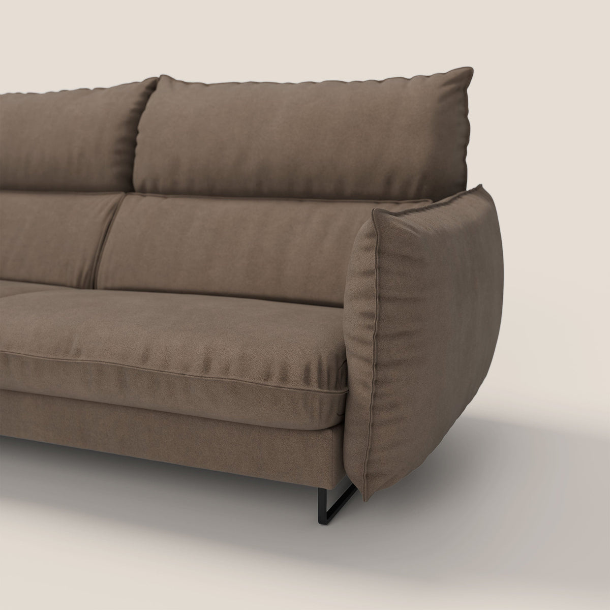 Monamour Divano dal design moderno con opzione relax elettrico in microfibra smacchiabile impermeabile T11 marrone - divitt.sbs