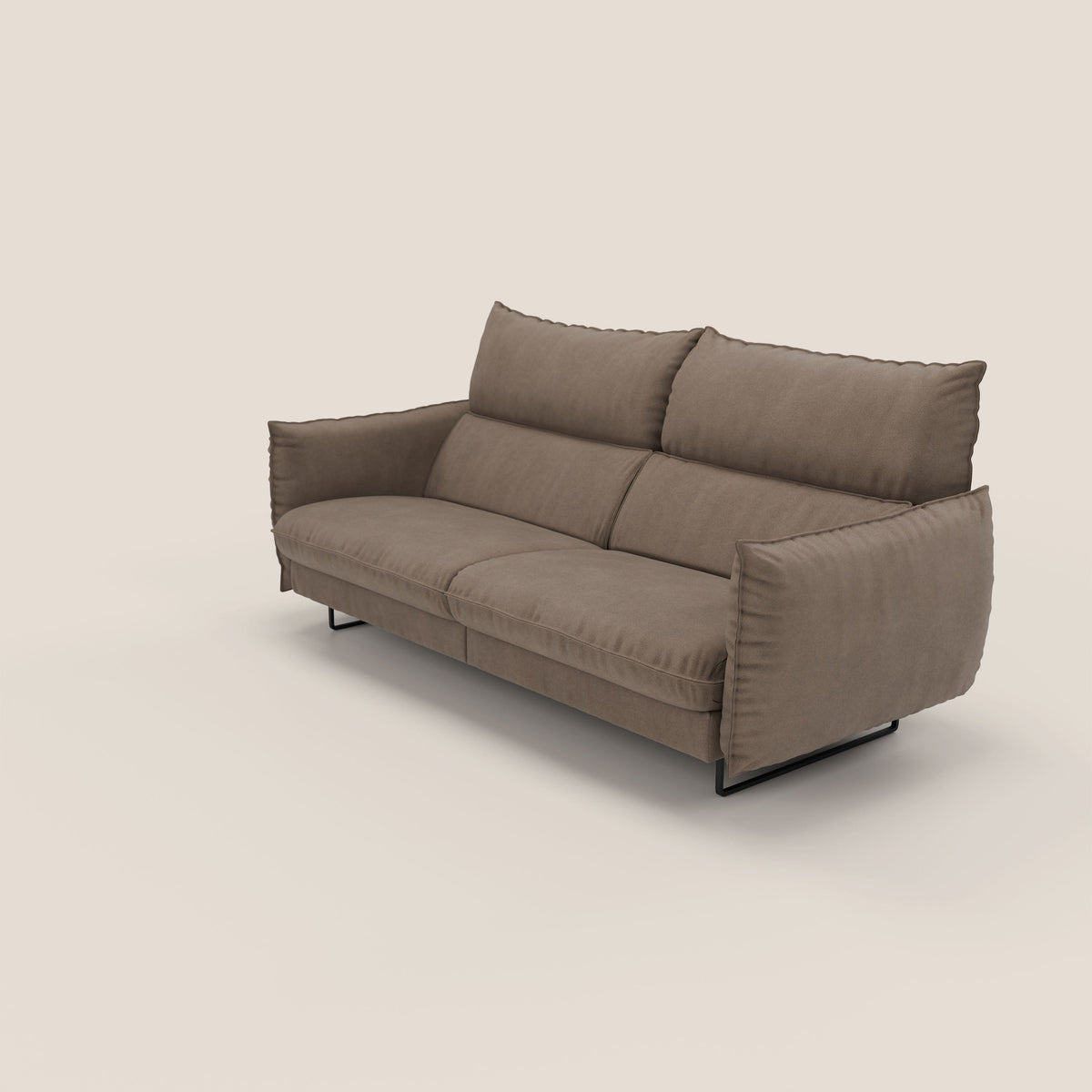 Monamour Divano dal design moderno con opzione relax elettrico in microfibra smacchiabile impermeabile T11 marrone - divitt.sbs