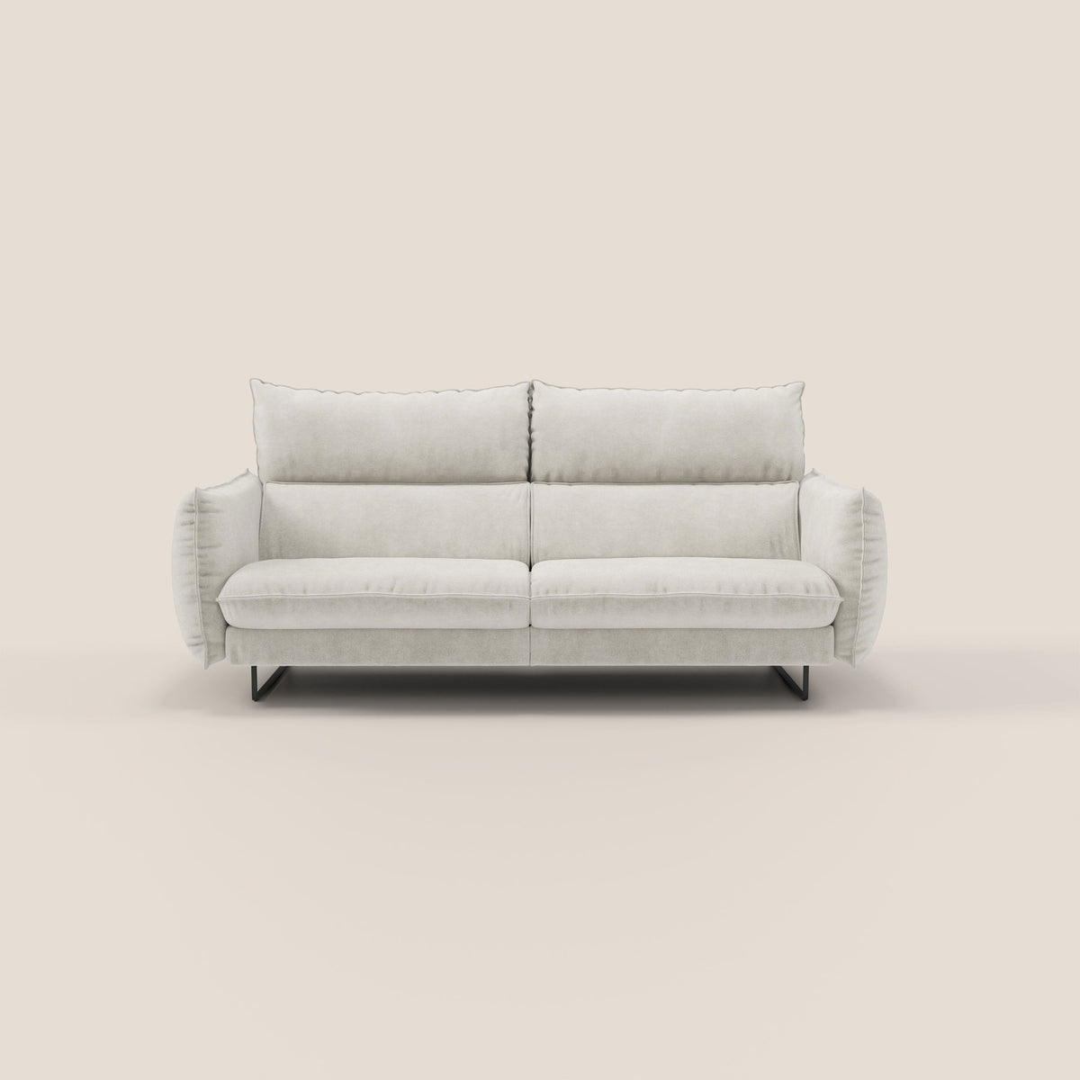 Monamour Divano dal design moderno con opzione relax elettrico in microfibra smacchiabile impermeabile T11 panna - divitt.sbs