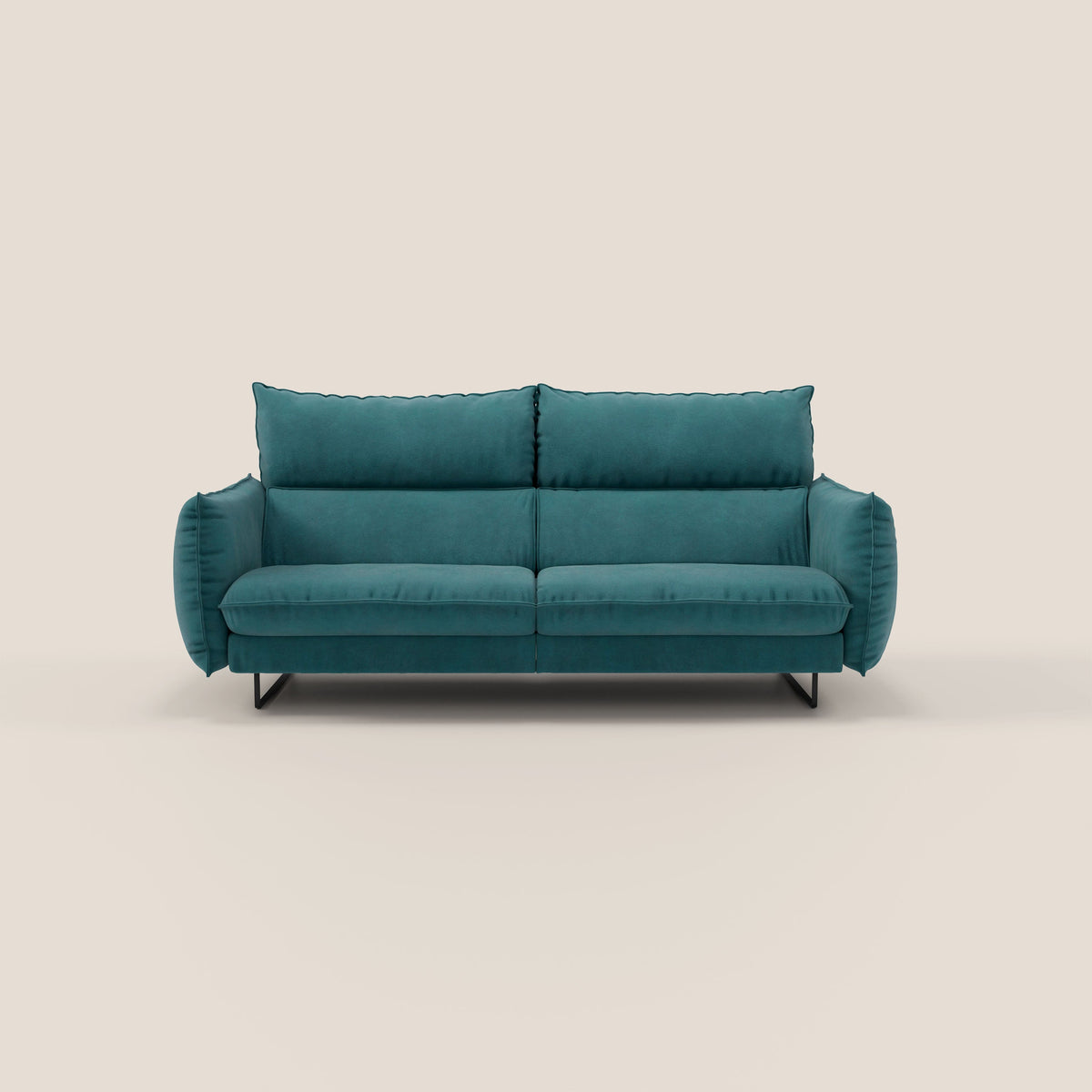 Monamour Divano dal design moderno con opzione relax elettrico in microfibra smacchiabile impermeabile T11 petrolio - divitt.sbs