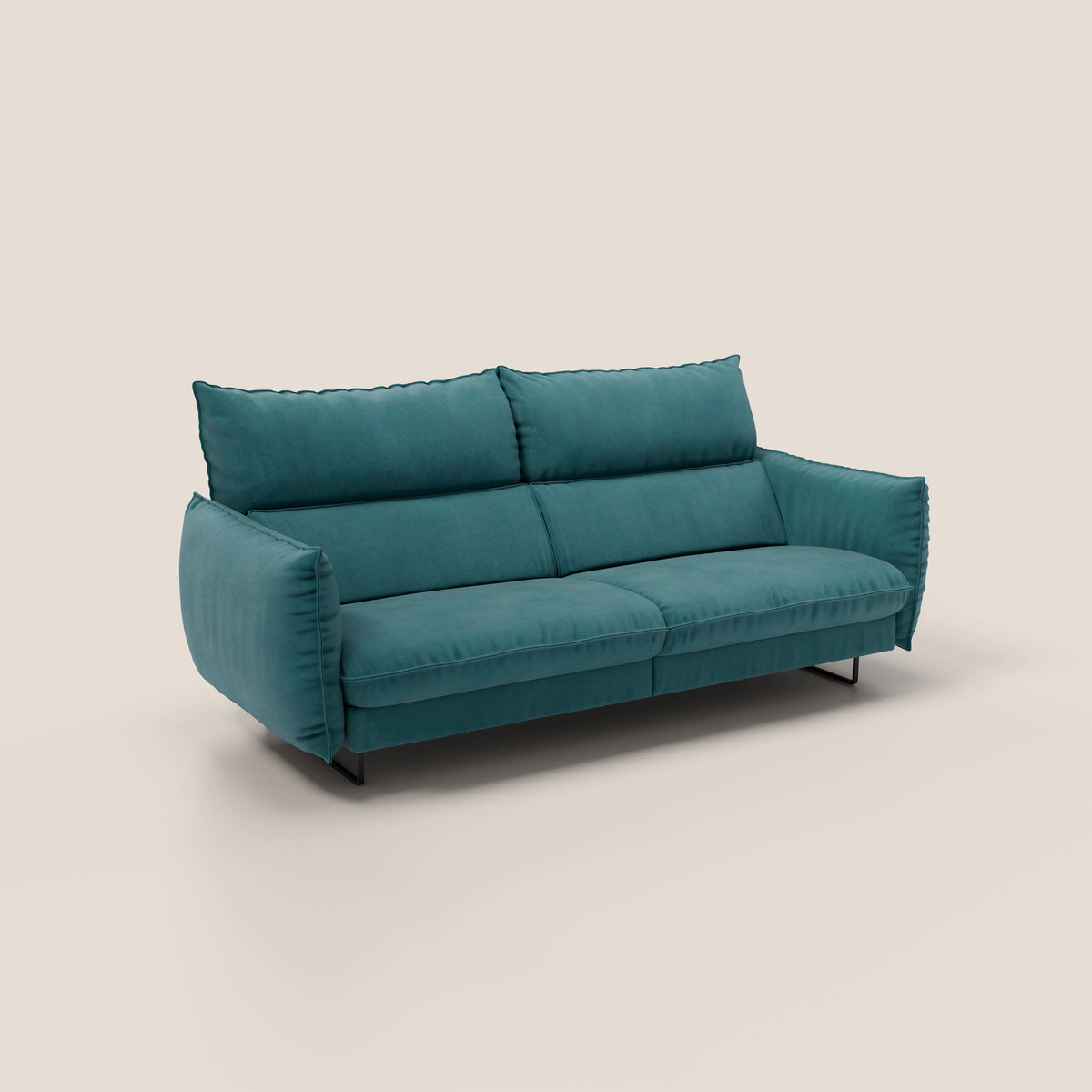 Monamour Divano dal design moderno con opzione relax elettrico in microfibra smacchiabile impermeabile T11 petrolio - divitt.sbs