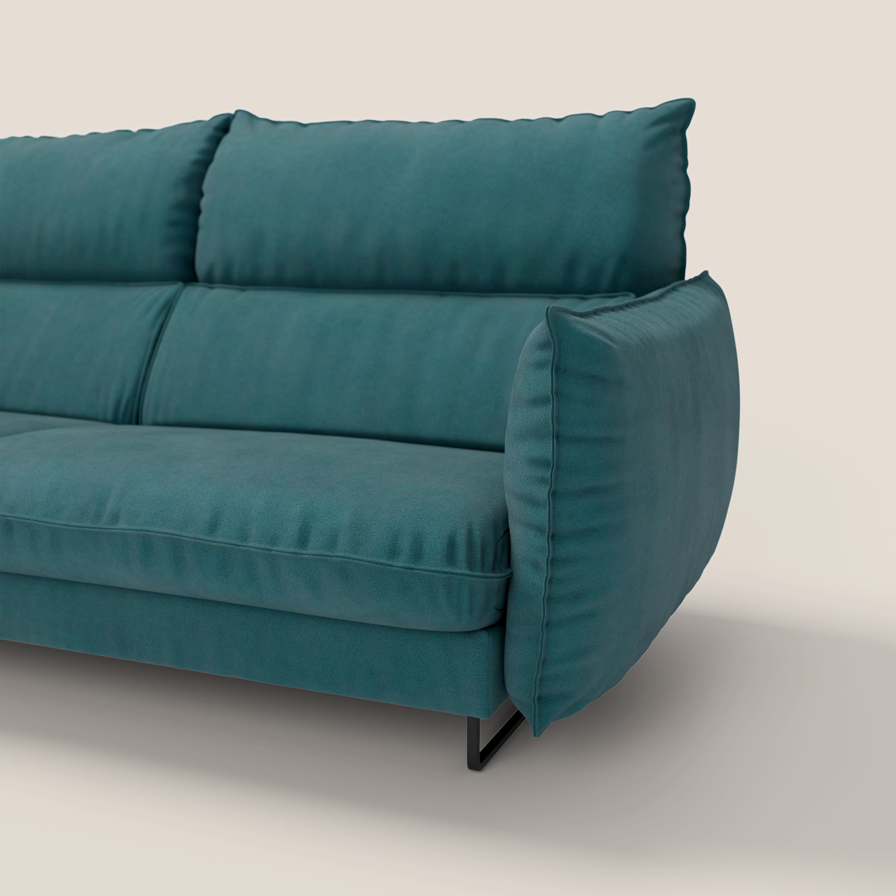 Monamour Divano dal design moderno con opzione relax elettrico in microfibra smacchiabile impermeabile T11 petrolio - divitt.sbs
