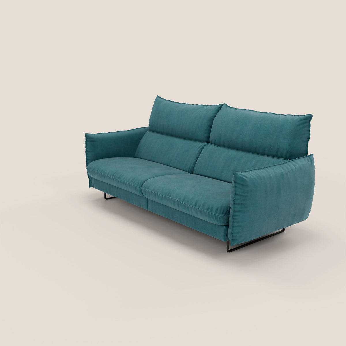 Monamour Divano dal design moderno con opzione relax elettrico in microfibra smacchiabile impermeabile T11 petrolio - divitt.sbs