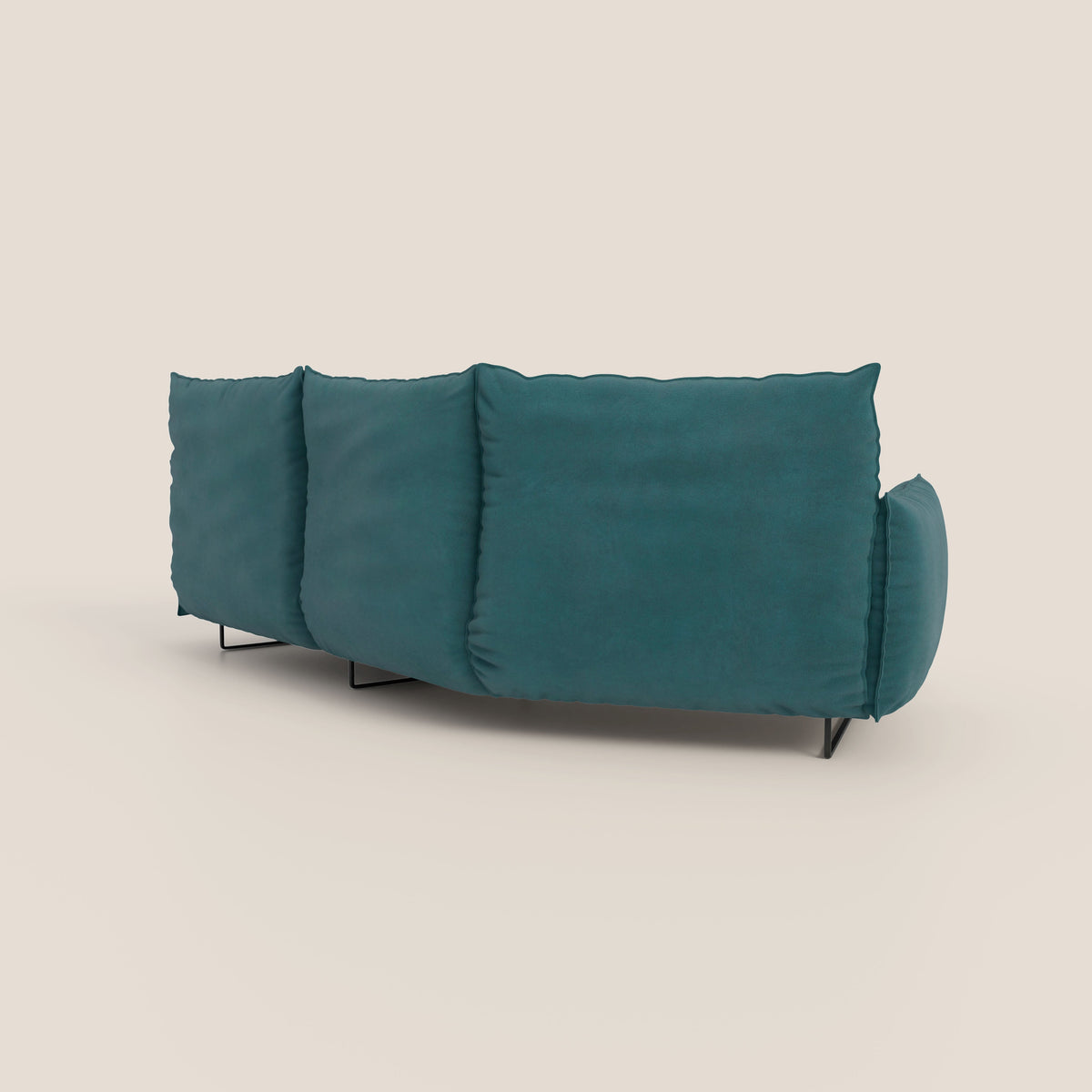 Monamour divano moderno angolare con opzione relax elettrico in microfibra smacchiabile impermeabile T11 petrolio - divitt.sbs