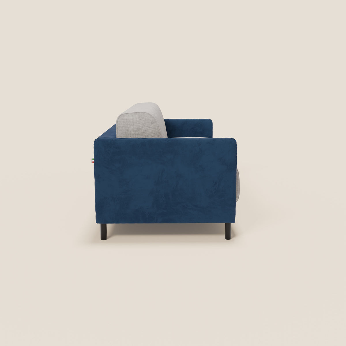 Narciso divano letto desing con materasso H18 cm bicolore con struttura in microfibra smacchiabile e imbottiture in elegante tessuto impermeabile T06 - divitt.sbs