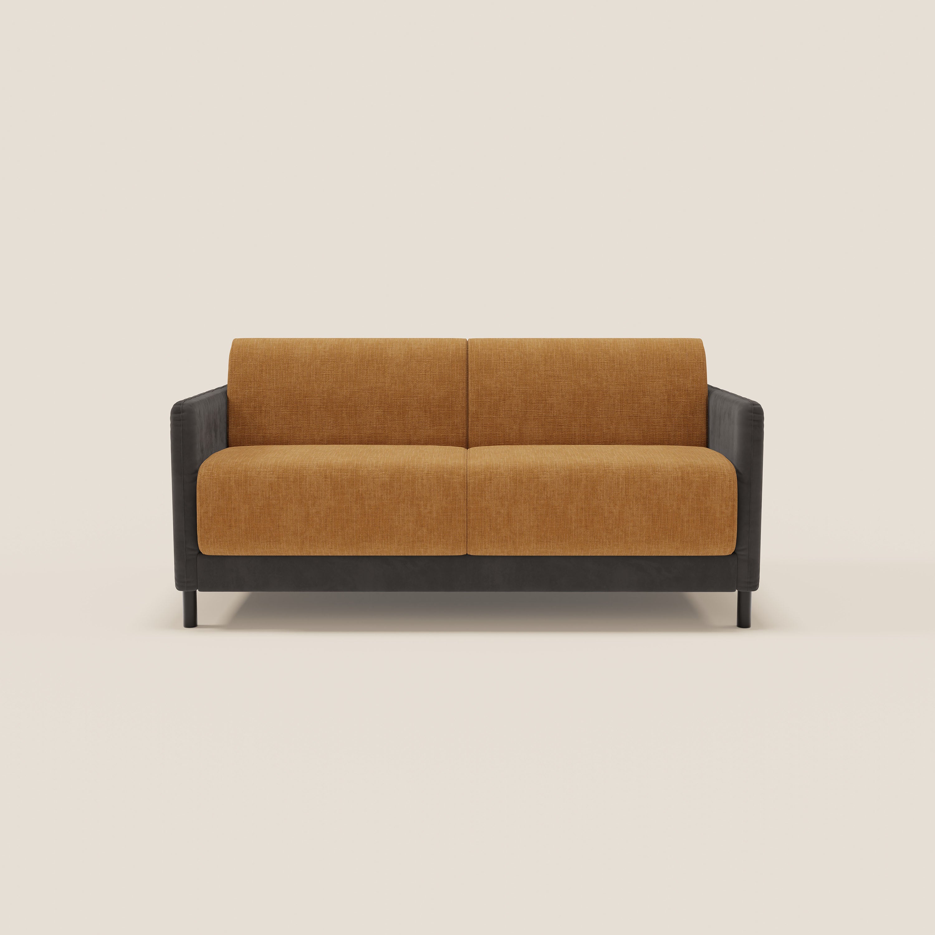 Narciso divano letto desing con materasso H18 cm bicolore con struttura in microfibra smacchiabile e imbottiture in elegante tessuto impermeabile T06 - divitt.sbs