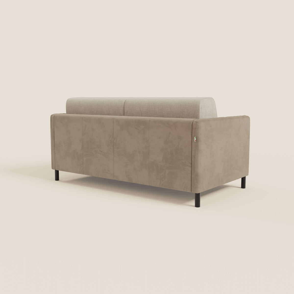 Narciso divano letto desing con materasso H18 cm bicolore con struttura in microfibra smacchiabile e imbottiture in elegante tessuto impermeabile T06 - divitt.sbs