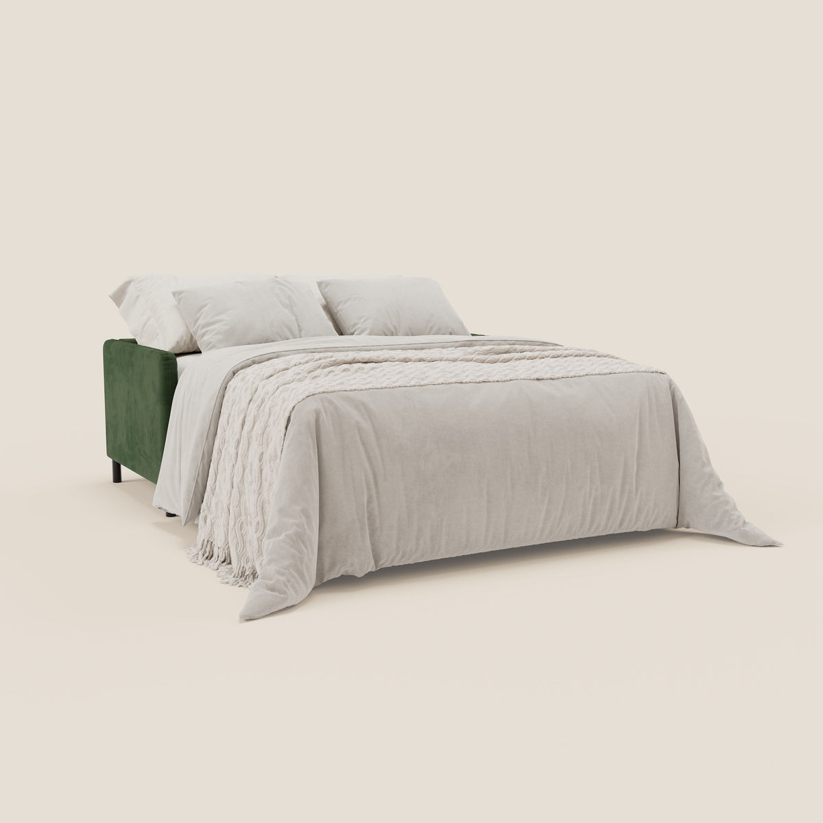 Narciso divano letto desing con materasso H18 cm bicolore con struttura in microfibra smacchiabile e imbottiture in elegante tessuto impermeabile T06 - divitt.sbs