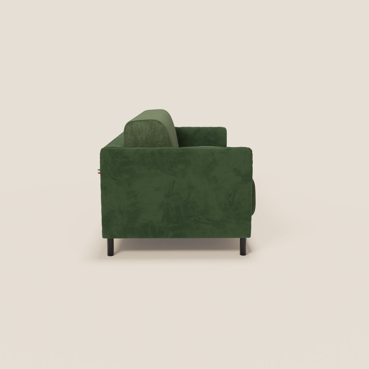 Narciso divano letto desing con materasso H18 cm bicolore con struttura in microfibra smacchiabile e imbottiture in elegante tessuto impermeabile T06 - divitt.sbs