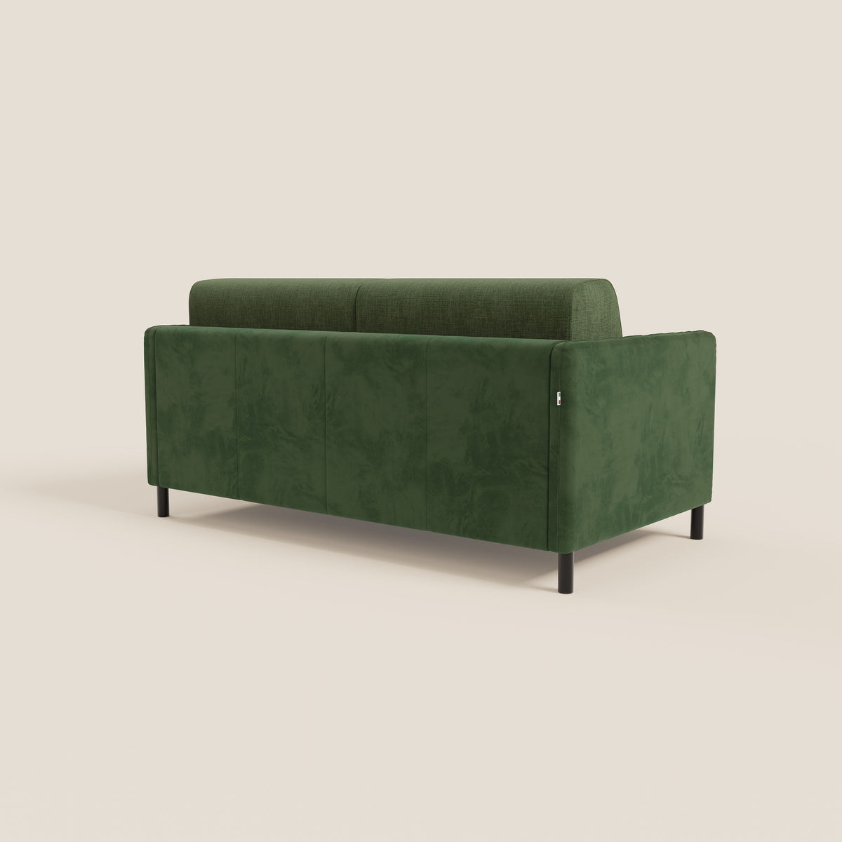 Narciso divano letto desing con materasso H18 cm bicolore con struttura in microfibra smacchiabile e imbottiture in elegante tessuto impermeabile T06 - divitt.sbs