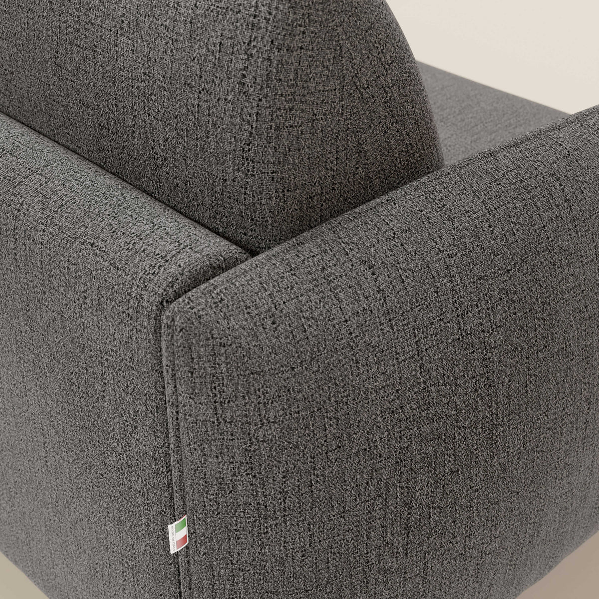 Ninfea Divano Letto Angolare con Penisola Contenitore e Materasso H18 cm - piedini in metallo e Tessuto impermeabile T03 - divitt.sbs