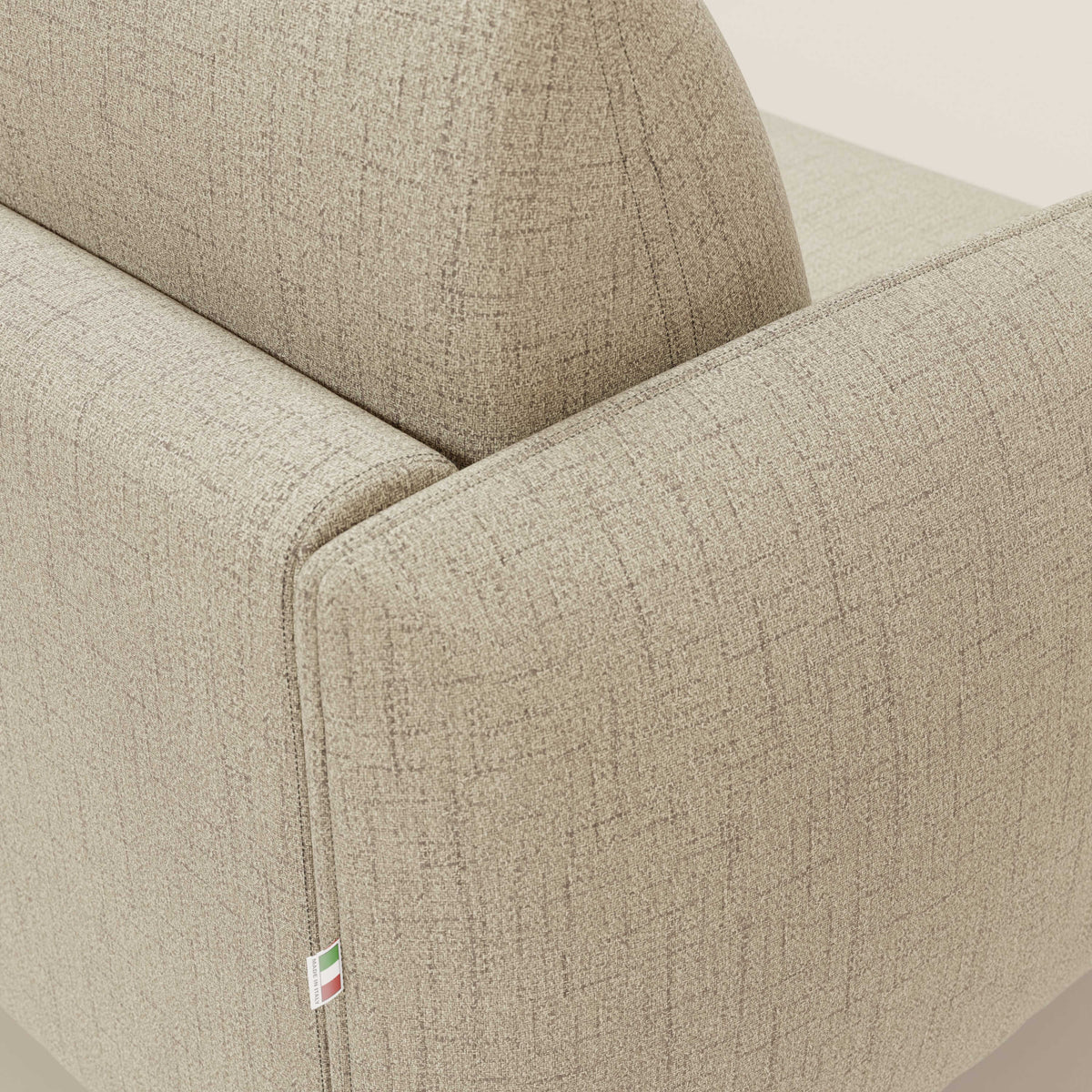Ninfea Divano Letto Angolare con Penisola Contenitore e Materasso H18 cm - piedini in metallo e Tessuto impermeabile T03 - divitt.sbs
