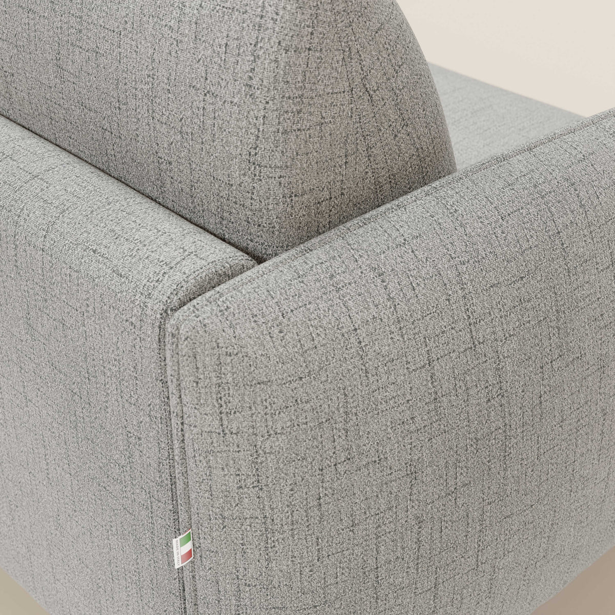 Ninfea Divano Letto Angolare con Penisola Contenitore e Materasso H18 cm - piedini in metallo e Tessuto impermeabile T03 - divitt.sbs
