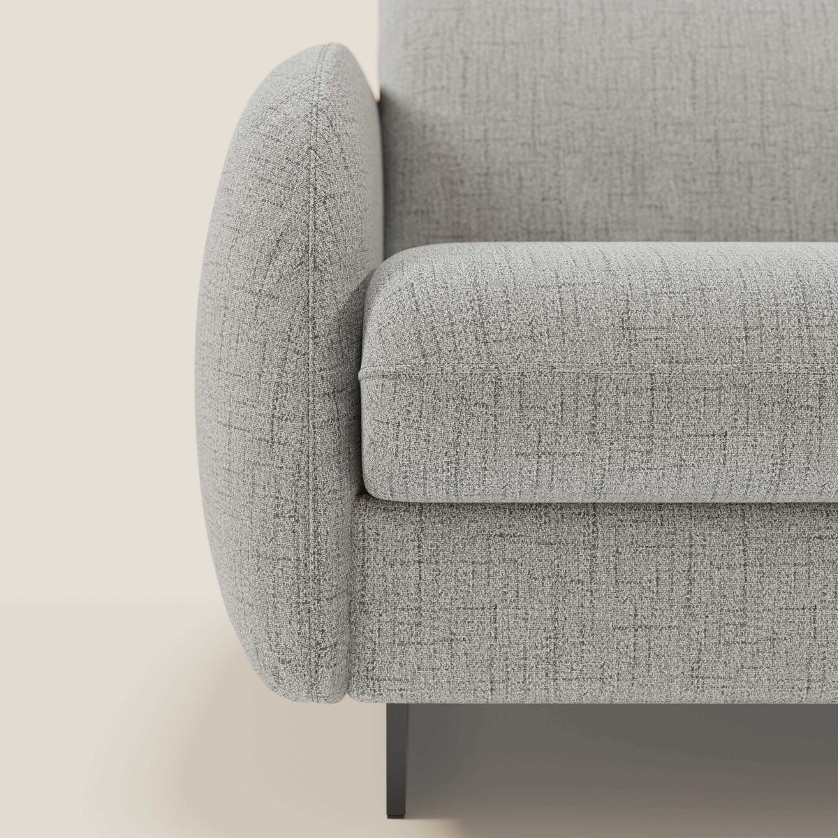 Ninfea Divano Letto Angolare con Penisola Contenitore e Materasso H18 cm - piedini in metallo e Tessuto impermeabile T03 - divitt.sbs