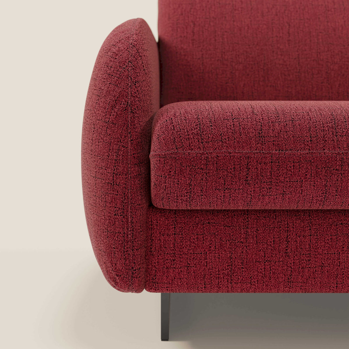 Ninfea Divano Letto Angolare con Penisola Contenitore e Materasso H18 cm - piedini in metallo e Tessuto impermeabile T03 - divitt.sbs