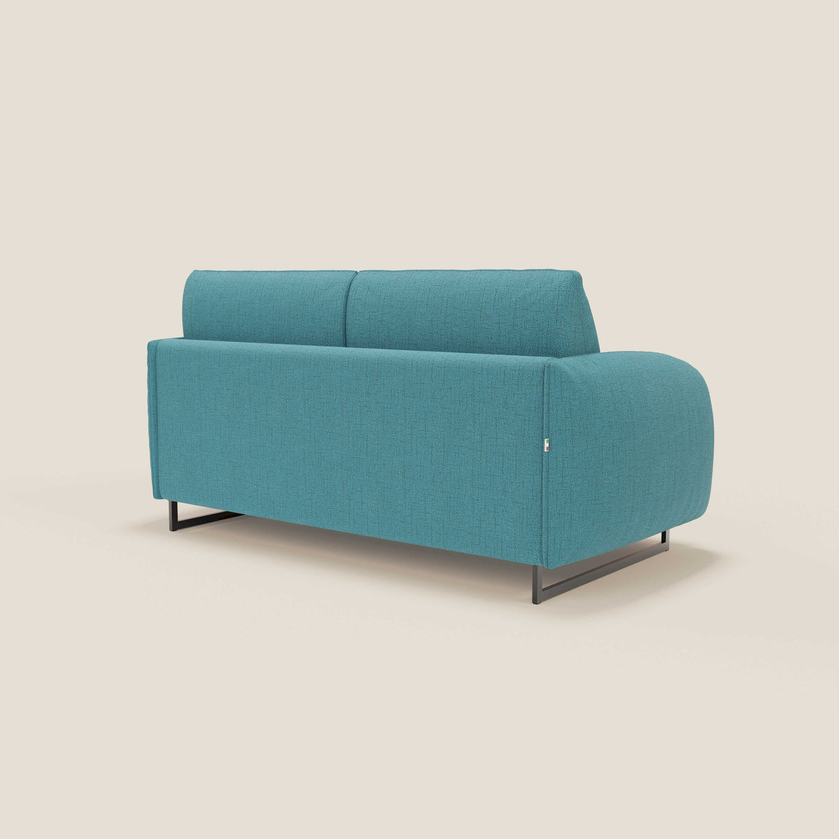 Ninfea divano letto Design Morbido con Piedini alti in Metallo e Materasso H18 cm in tessuto impermeabile T03 - divitt.sbs