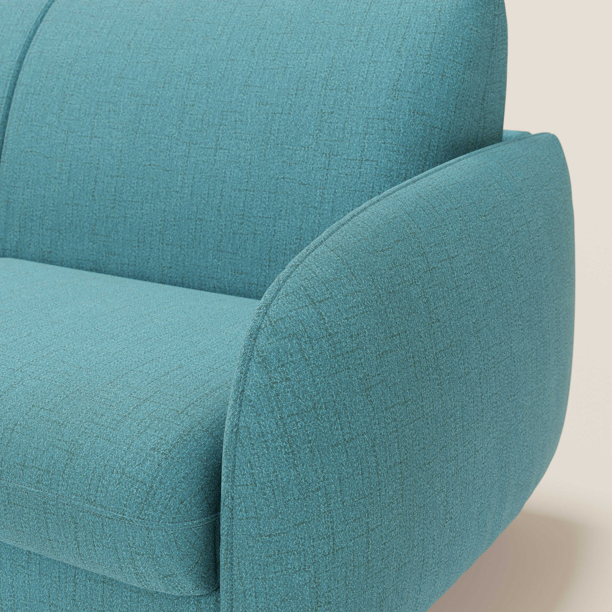Ninfea divano letto Design Morbido con Piedini alti in Metallo e Materasso H18 cm in tessuto impermeabile T03 - divitt.sbs