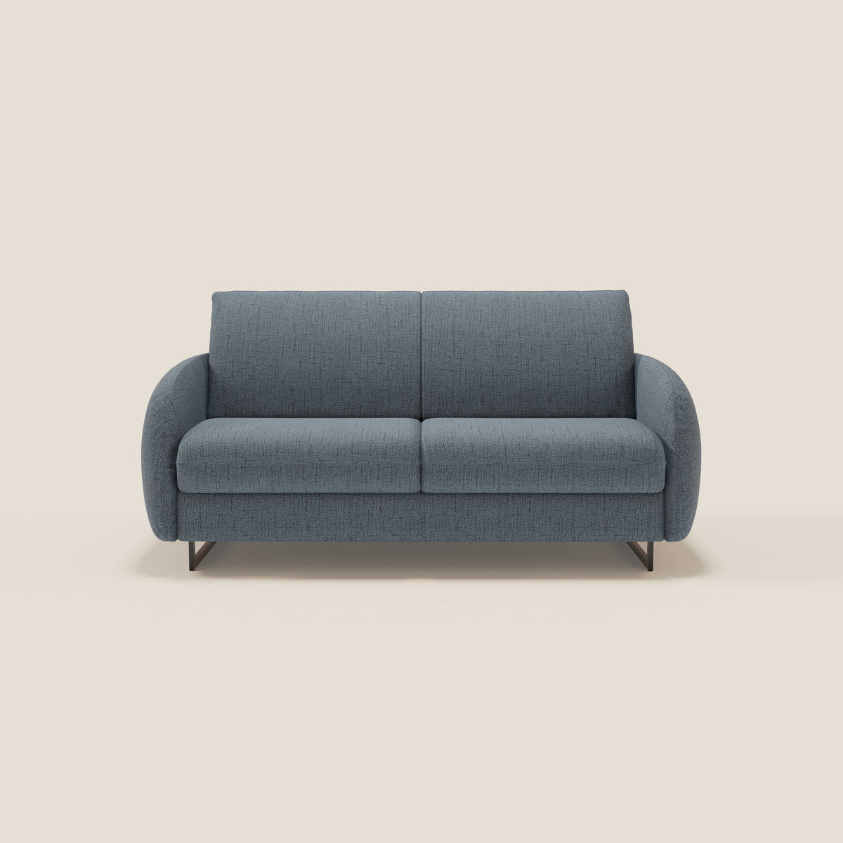 Ninfea divano letto Design Morbido con Piedini alti in Metallo e Materasso H18 cm in tessuto impermeabile T03 - divitt.sbs