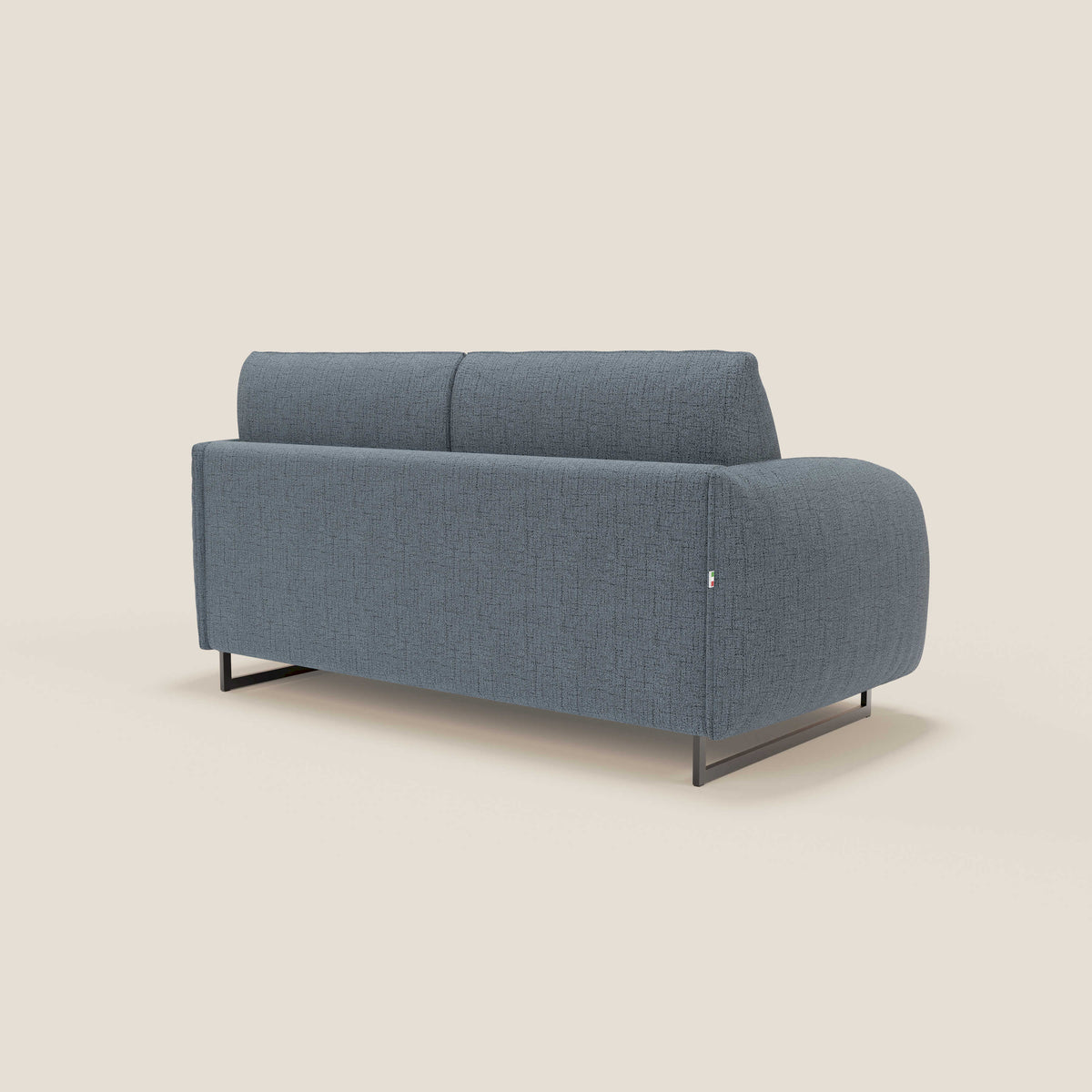 Ninfea divano letto Design Morbido con Piedini alti in Metallo e Materasso H18 cm in tessuto impermeabile T03 - divitt.sbs