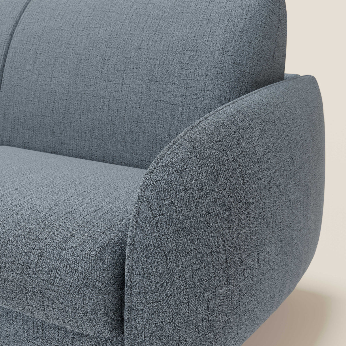 Ninfea divano letto Design Morbido con Piedini alti in Metallo e Materasso H18 cm in tessuto impermeabile T03 - divitt.sbs