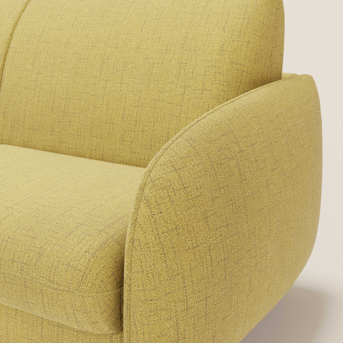 Ninfea divano letto Design Morbido con Piedini alti in Metallo e Materasso H18 cm in tessuto impermeabile T03 - divitt.sbs