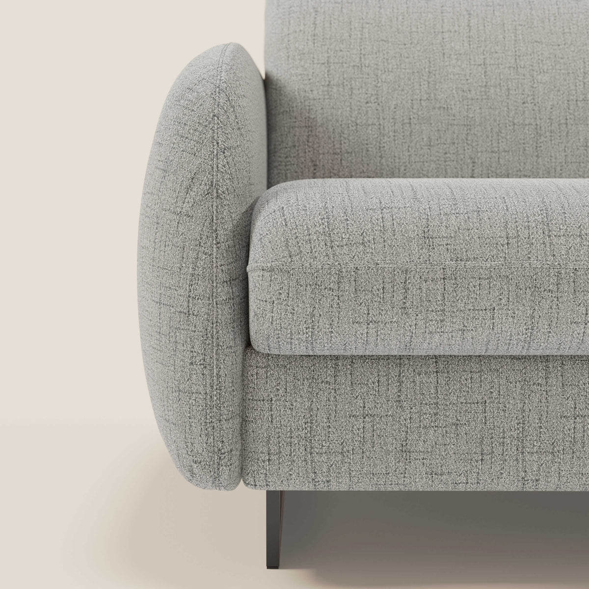 Ninfea divano letto Design Morbido con Piedini alti in Metallo e Materasso H18 cm in tessuto impermeabile T03 - divitt.sbs