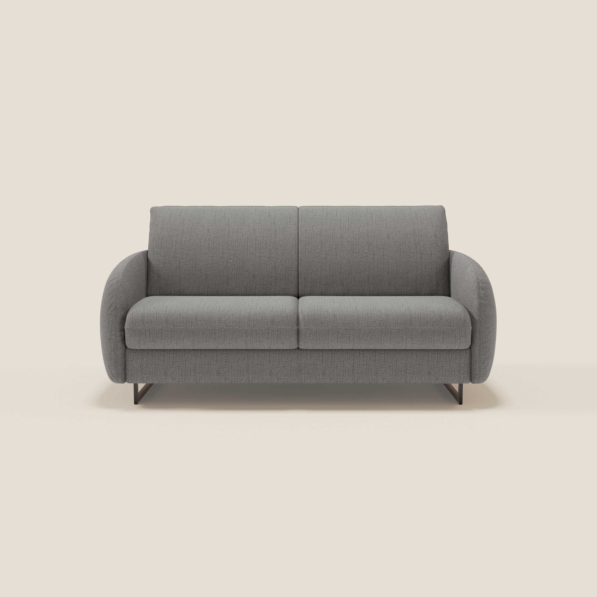 Ninfea divano letto Design Morbido con Piedini alti in Metallo e Materasso H18 cm in tessuto impermeabile T03 - divitt.sbs