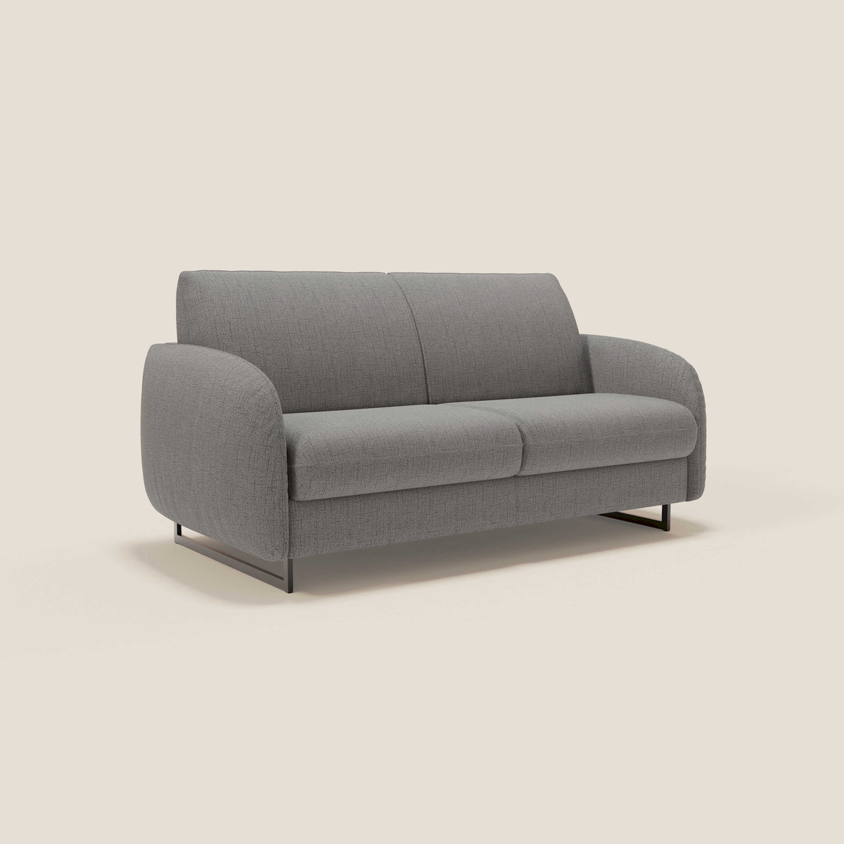 Ninfea divano letto Design Morbido con Piedini alti in Metallo e Materasso H18 cm in tessuto impermeabile T03 - divitt.sbs